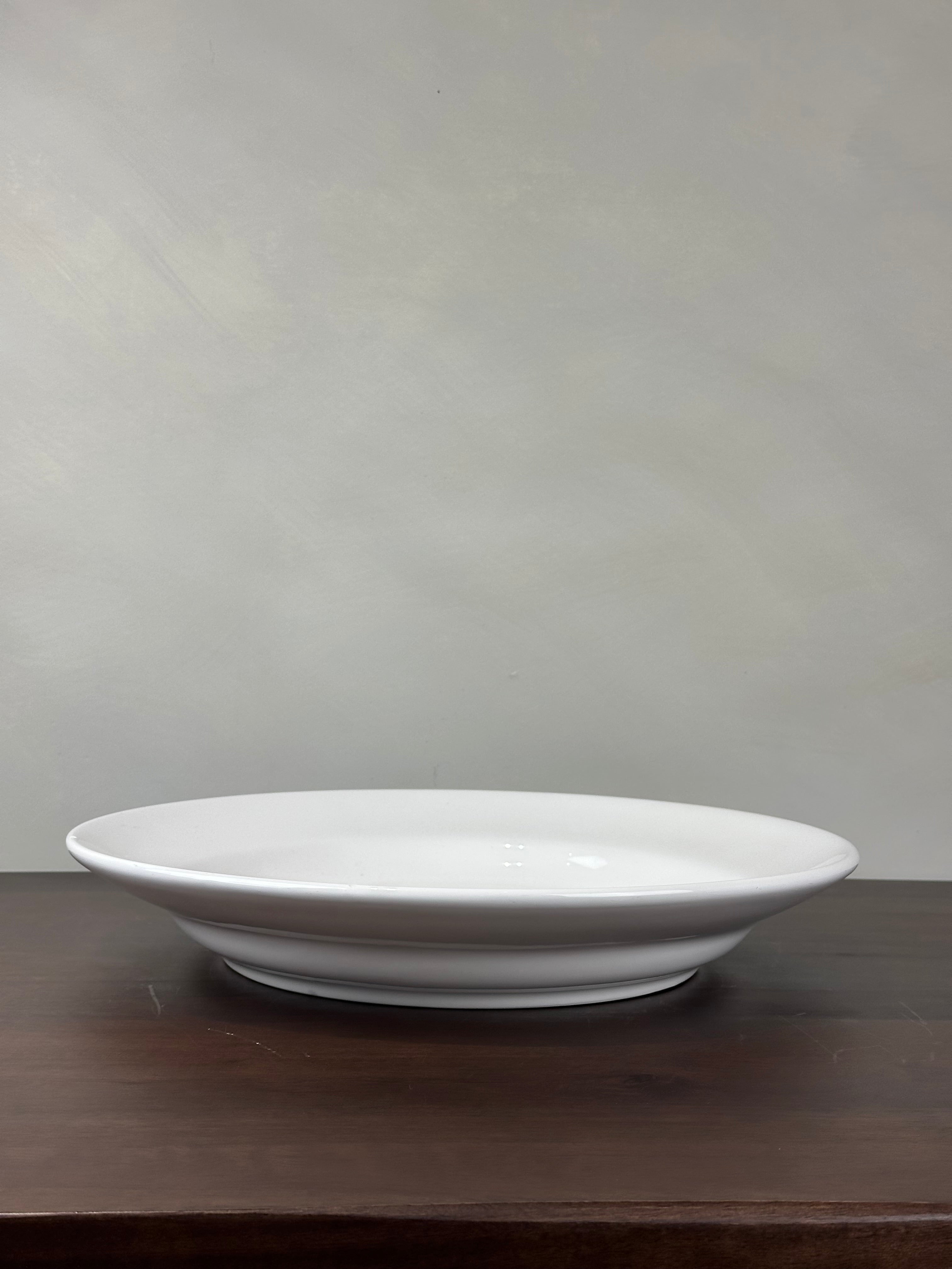 WHITE CERAMIC SERVING BOWL