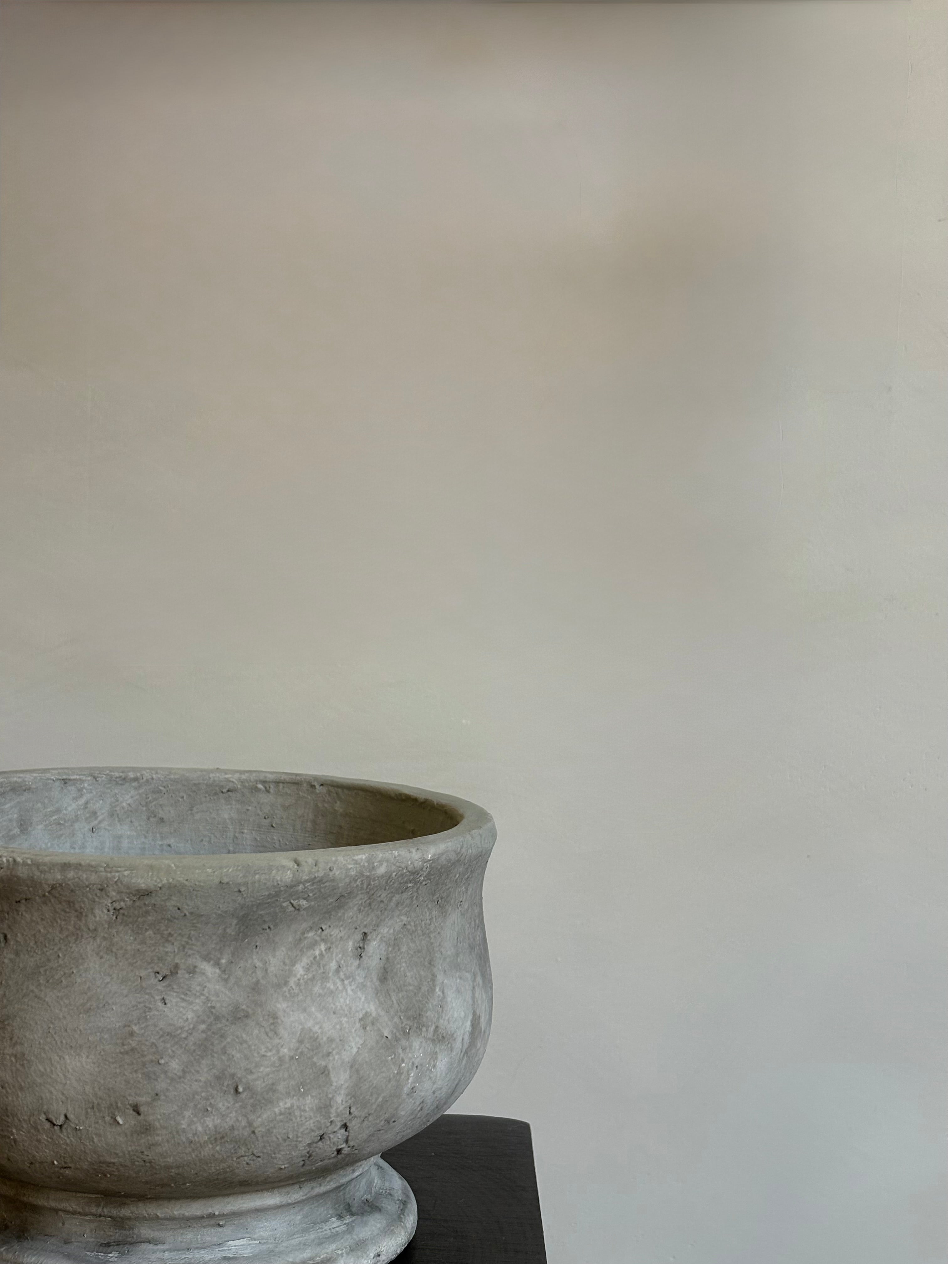 STONE PEDESTAL BOWL