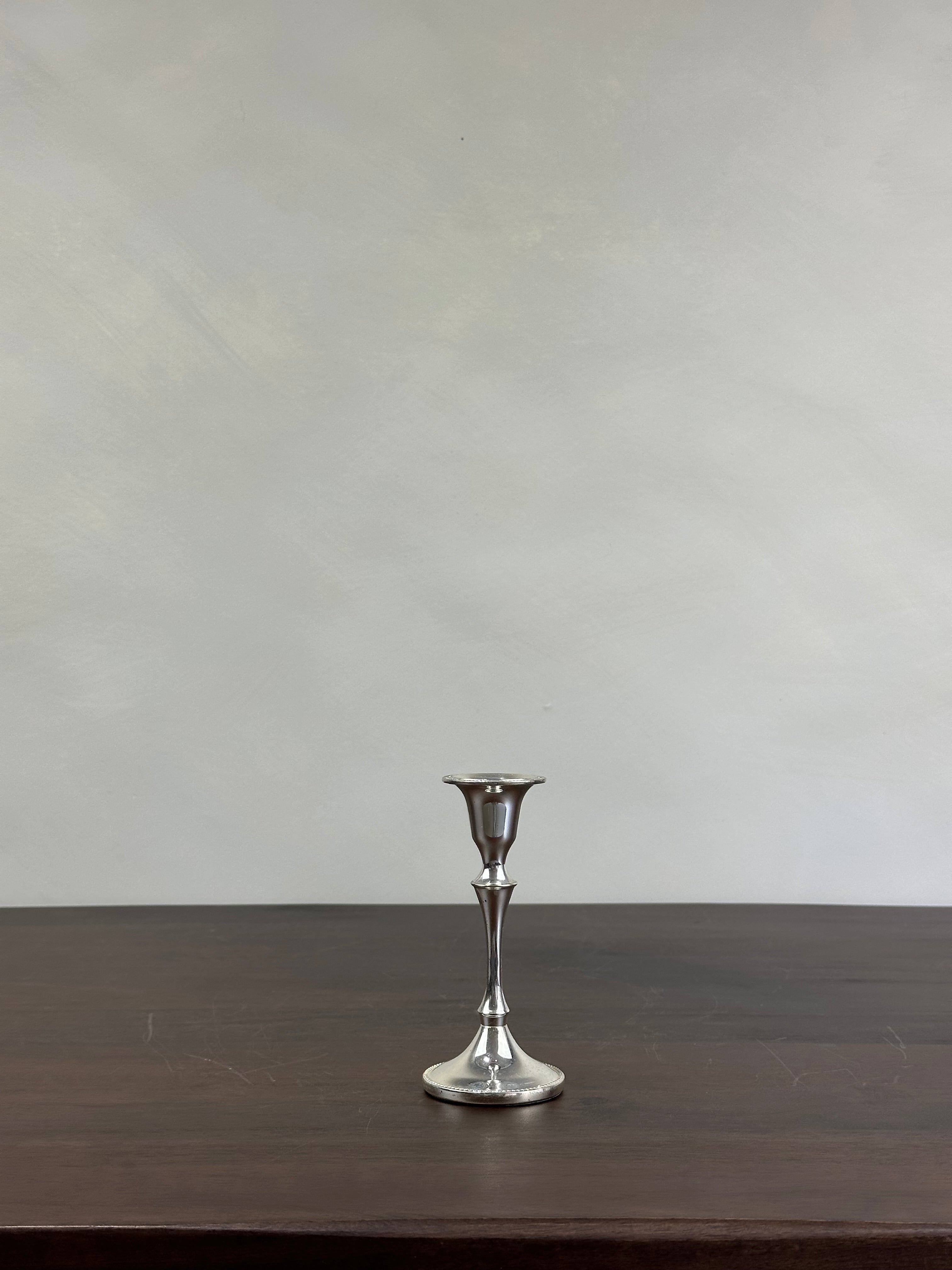 SMALL CHROME CANDLESTICK