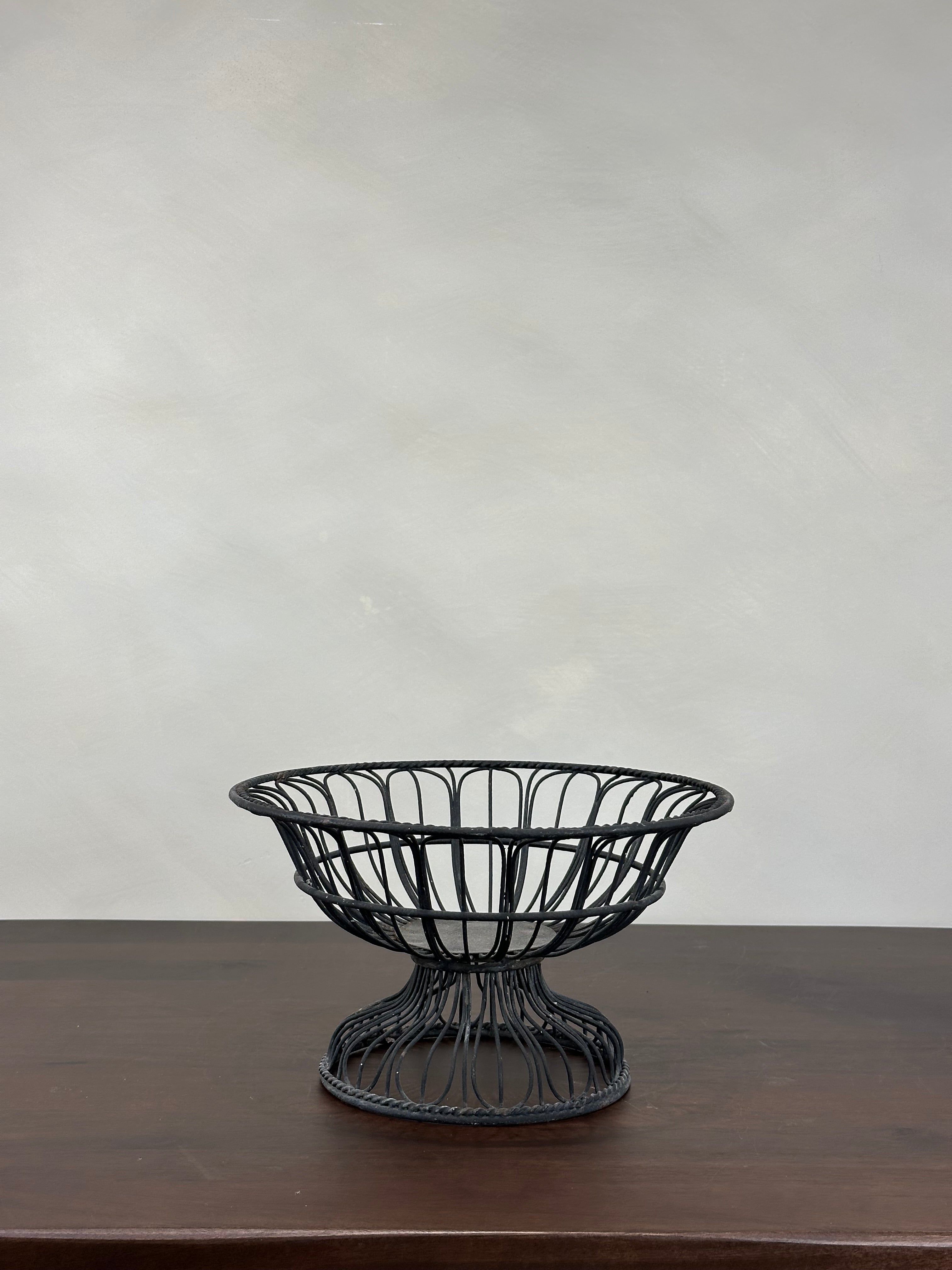 PEDESTAL METAL BOWL - LARGE