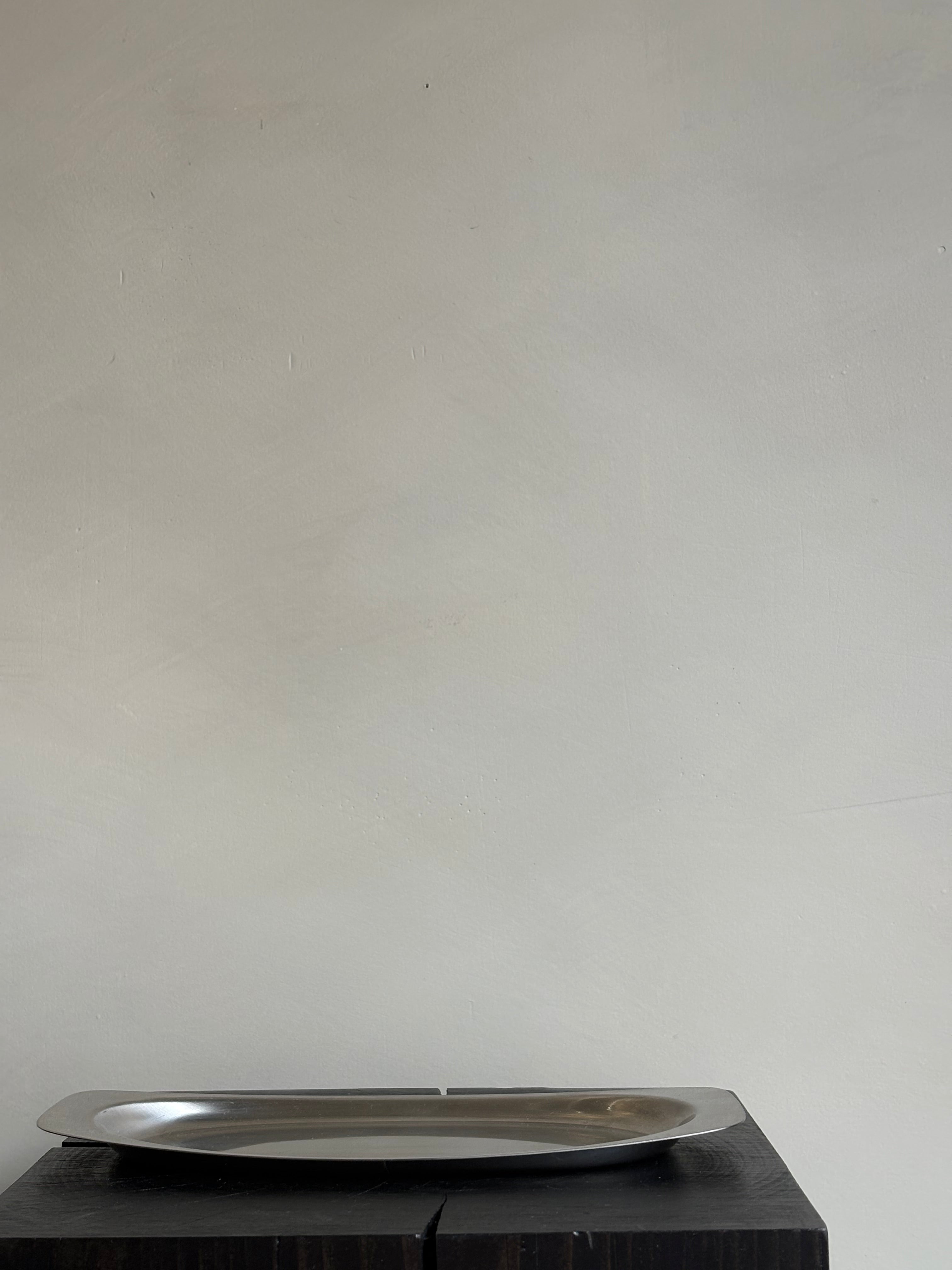 SMALL STAINLESS STEEL SERVING TRAY