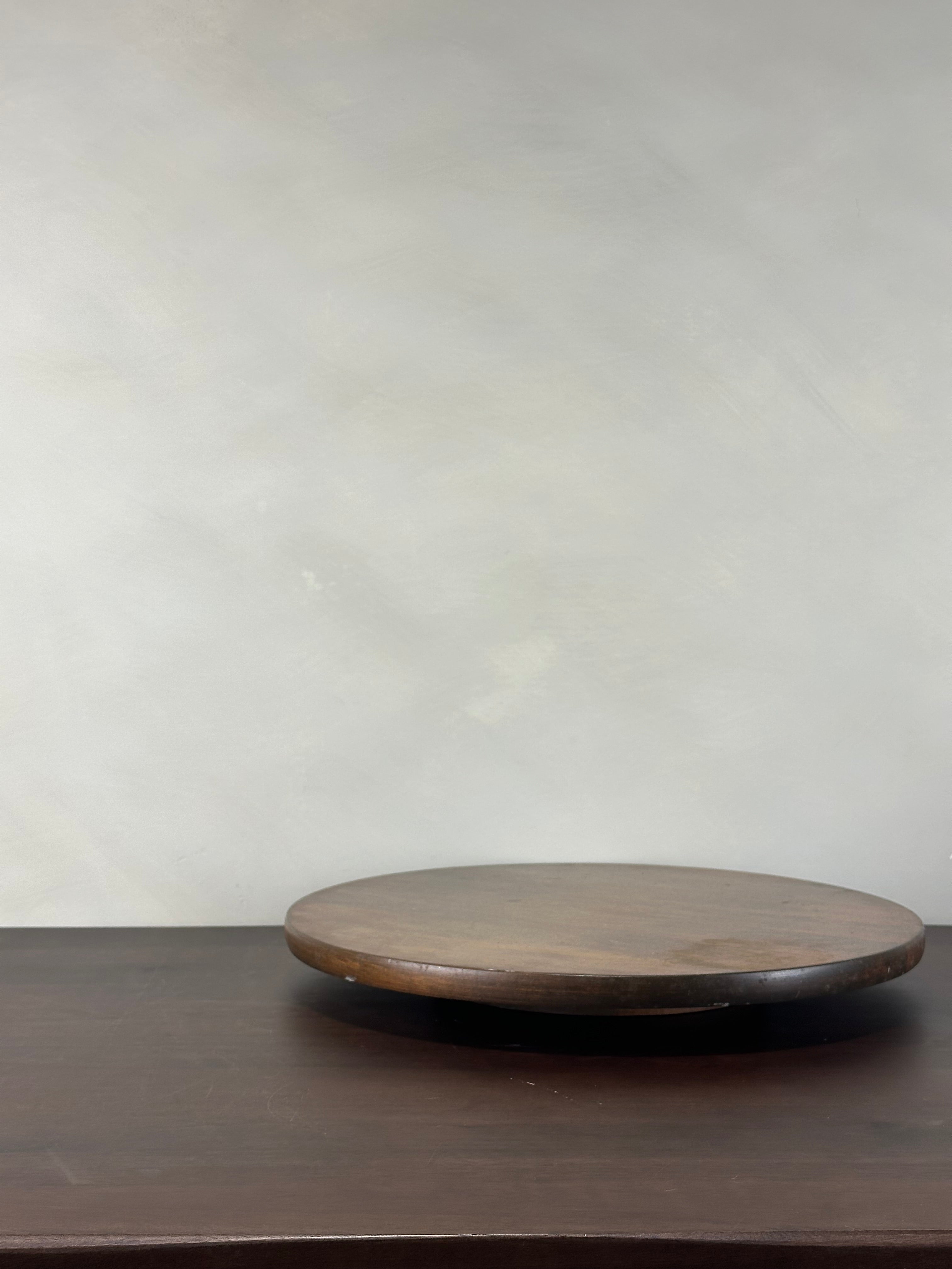 Wooden Round Rotating Tray