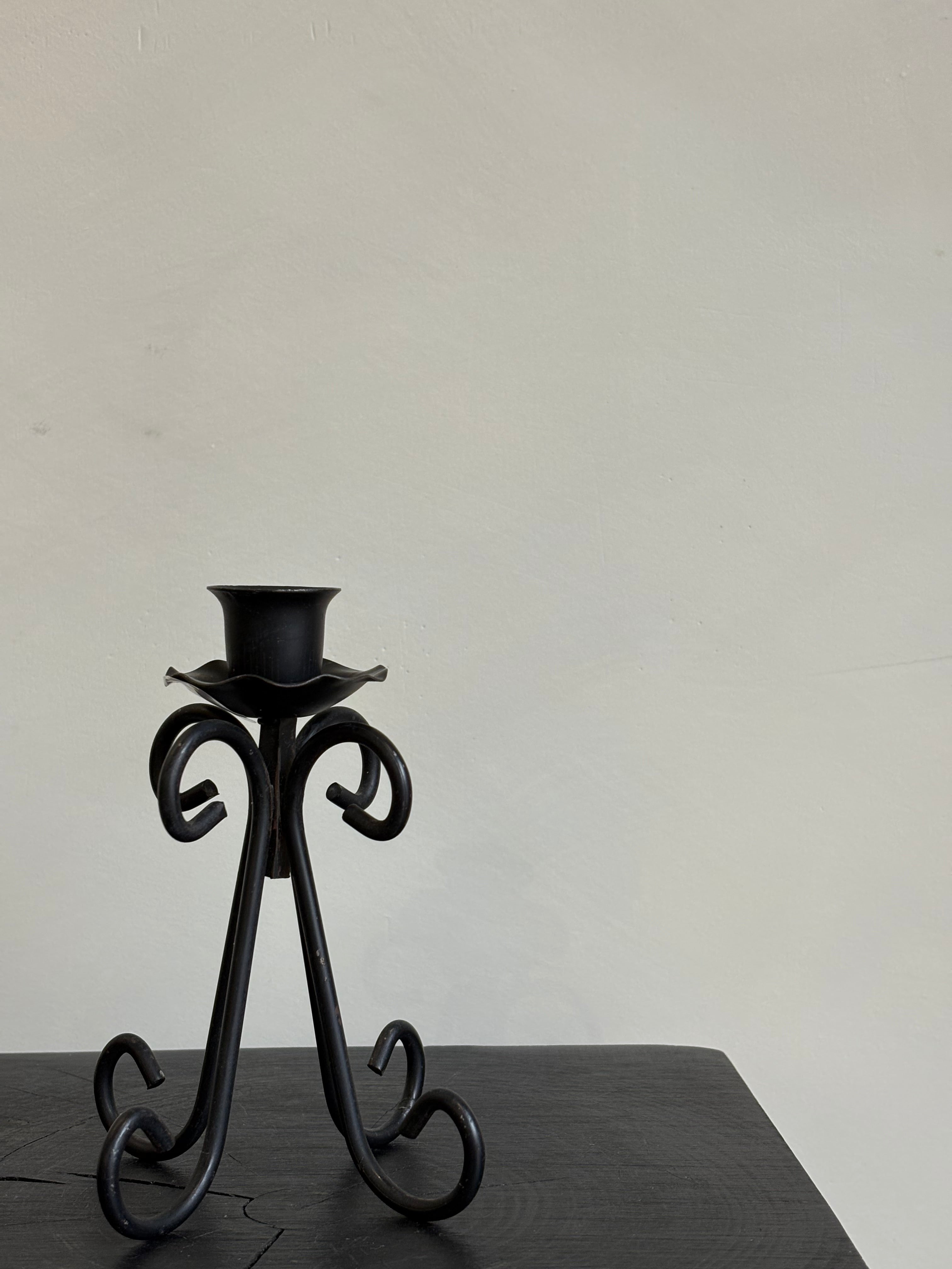 SMALL METAL CANDLE STICK HOLDER