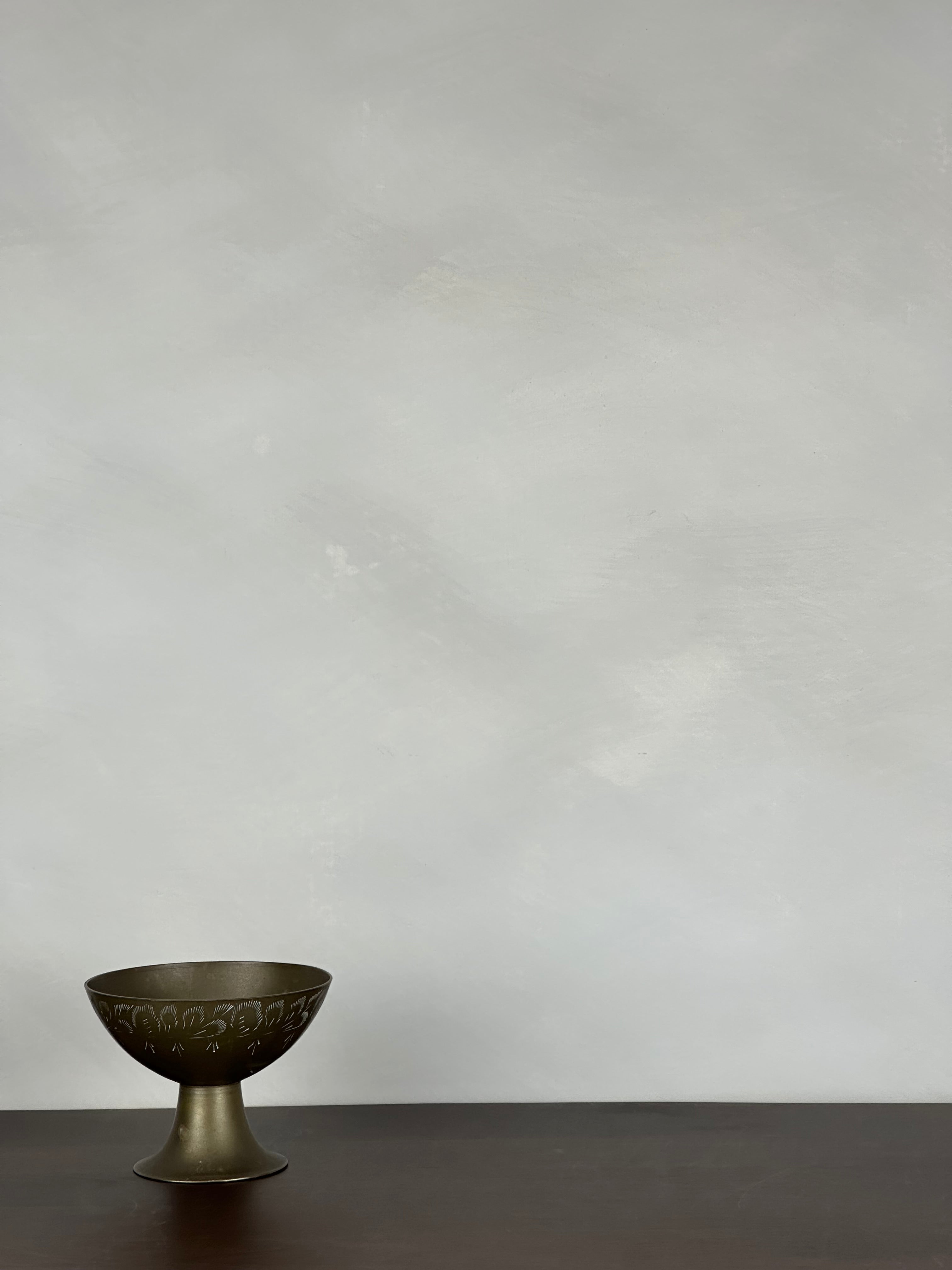 BRASS PEDESTAL BOWL