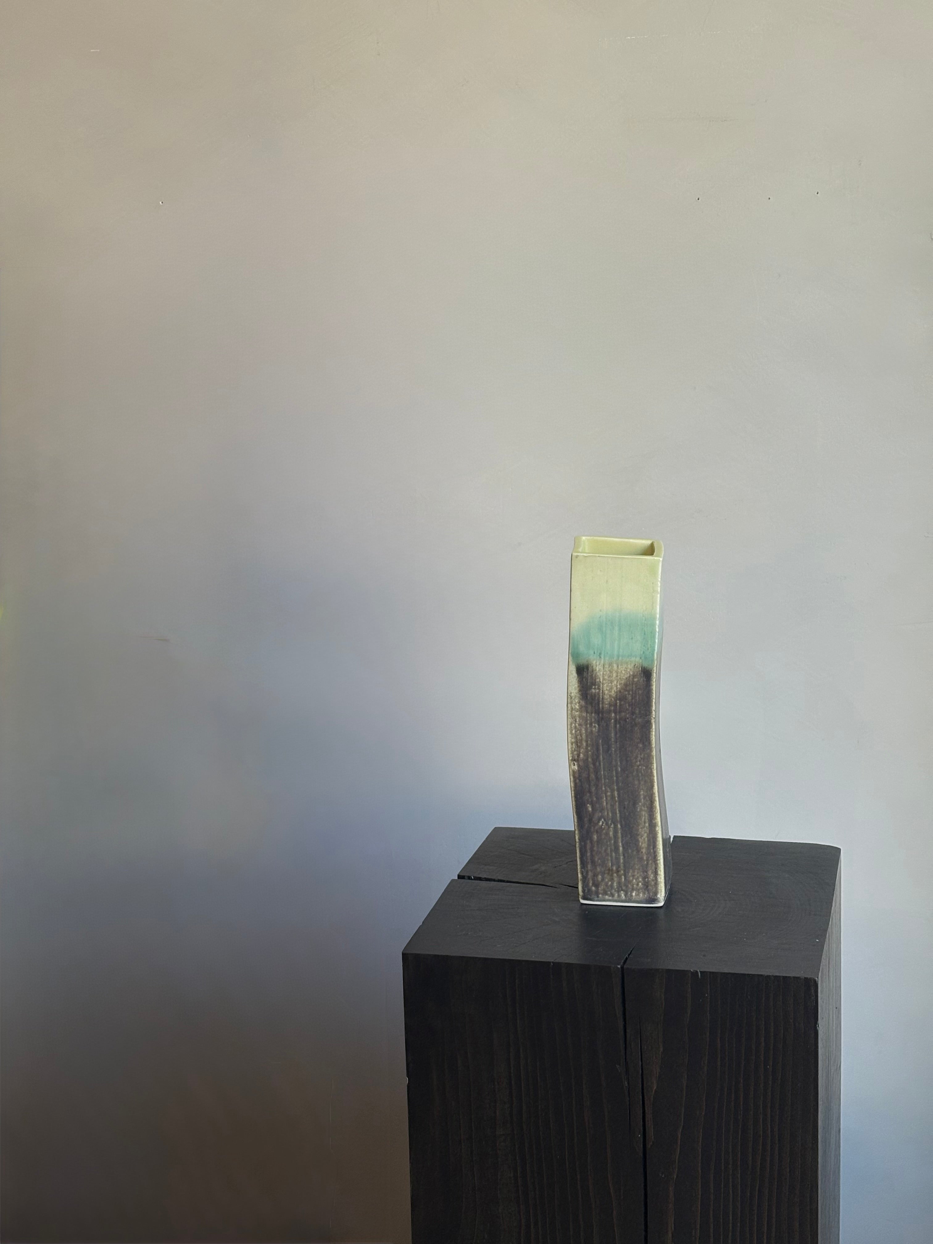 MULTI-TONED RECTANGULAR VASE