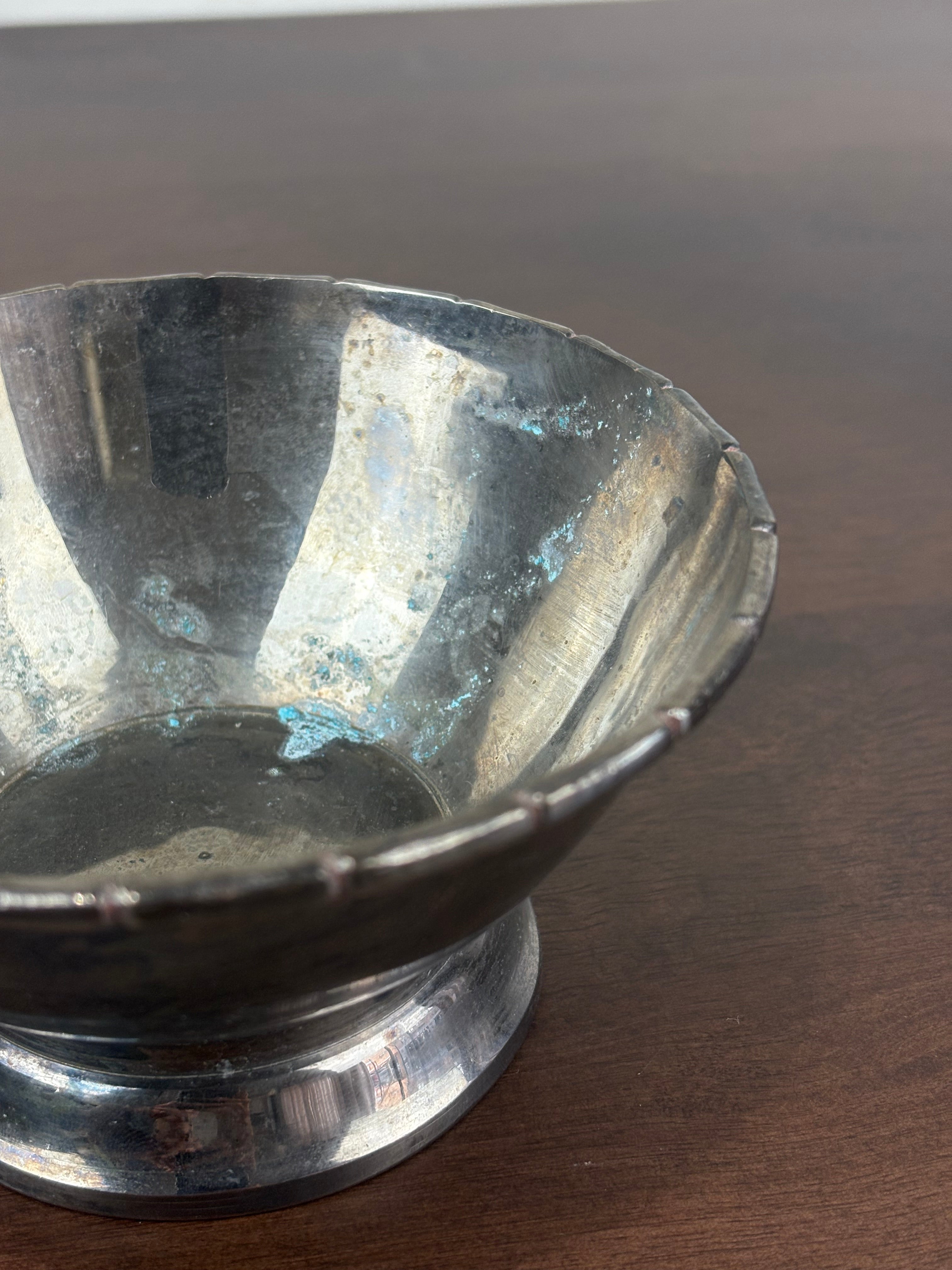 CHROME FOOTED BOWL