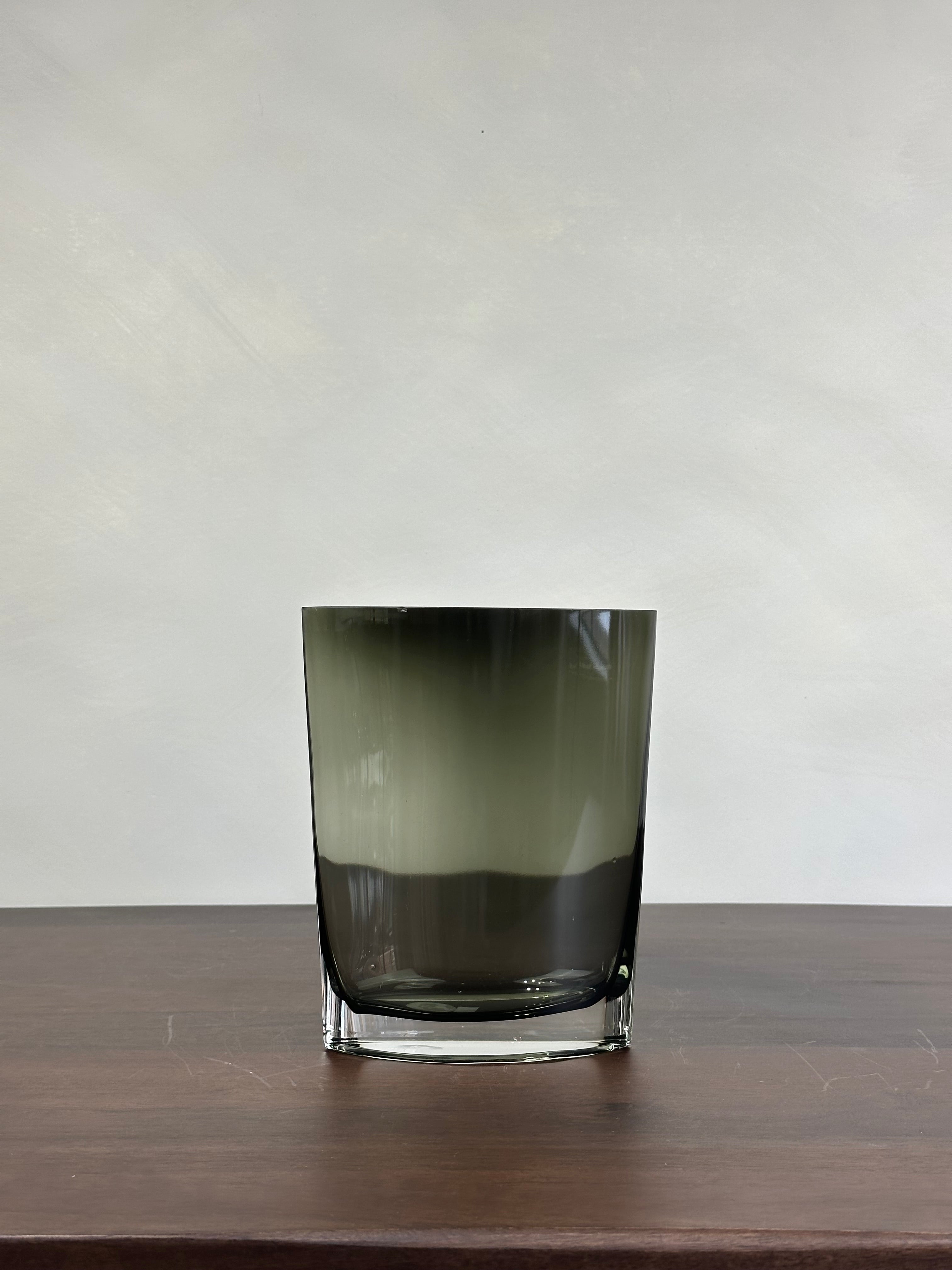 GREEN GLASS VASE