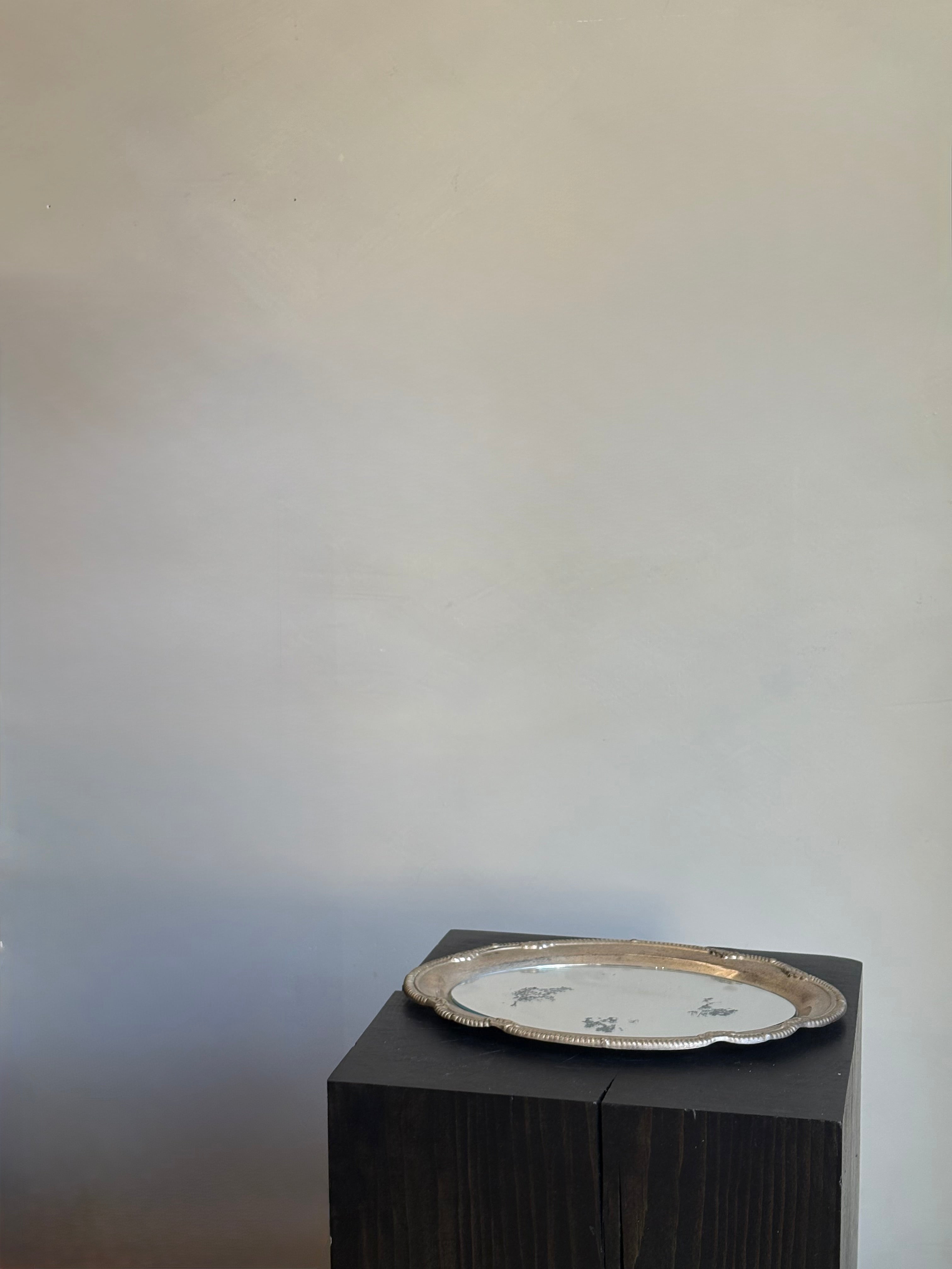 SILVER PLATED MIRROR TRAY
