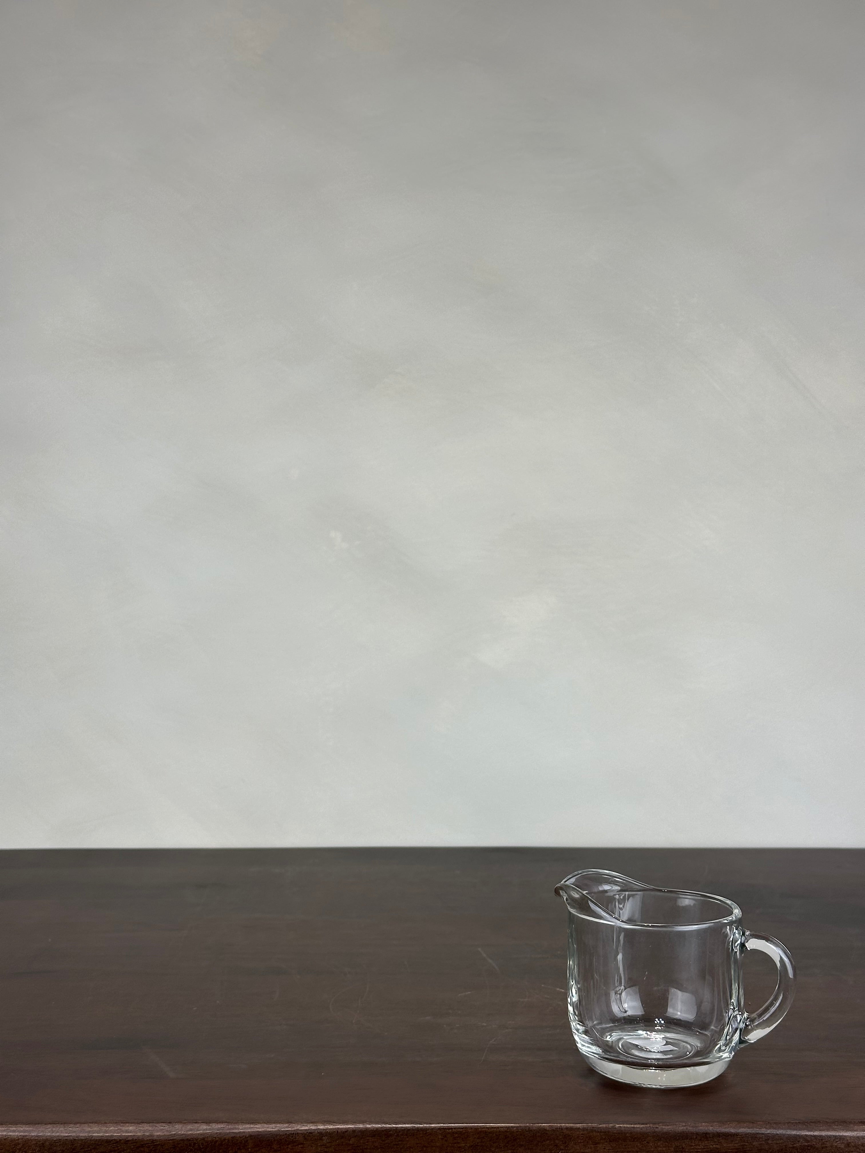 SMALL GLASS MILK PITCHER