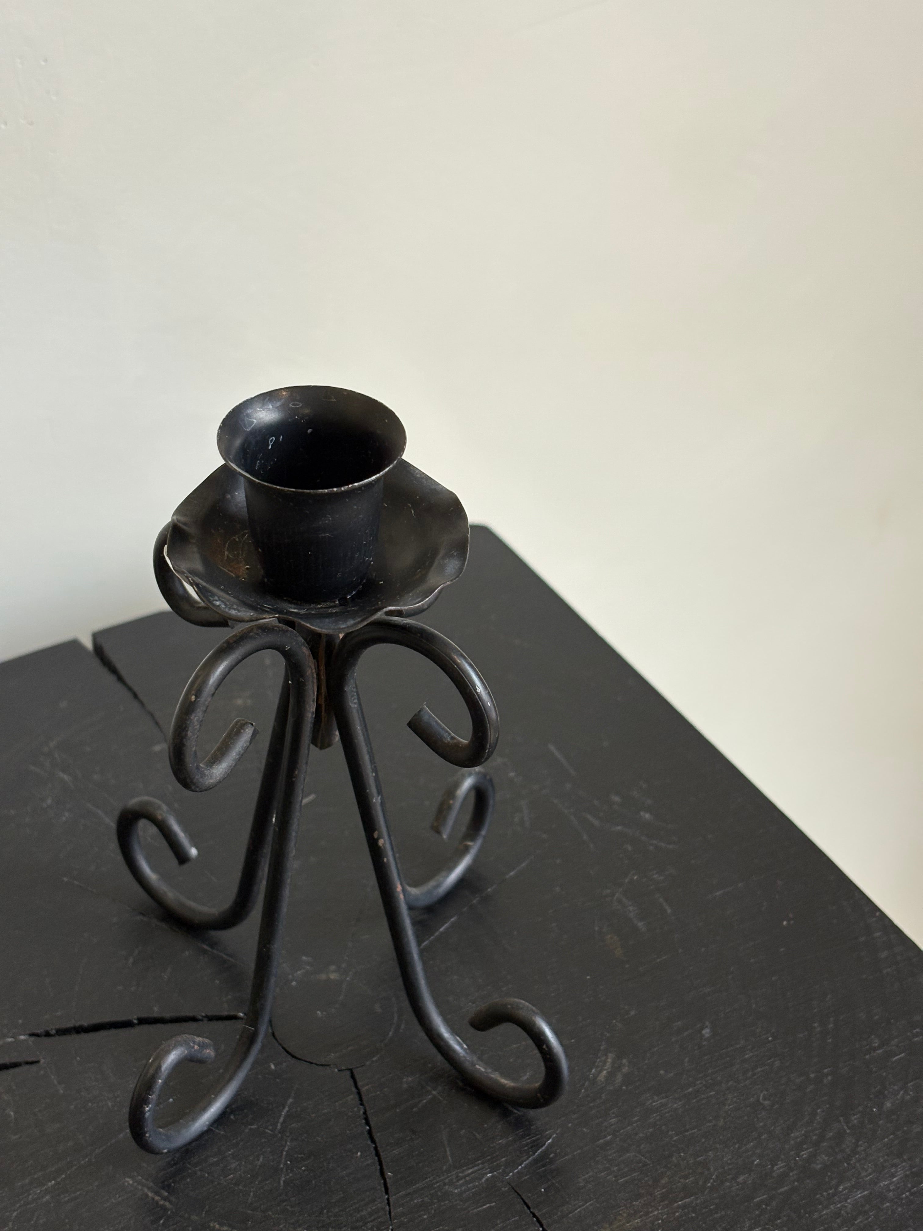 SMALL METAL CANDLE STICK HOLDER