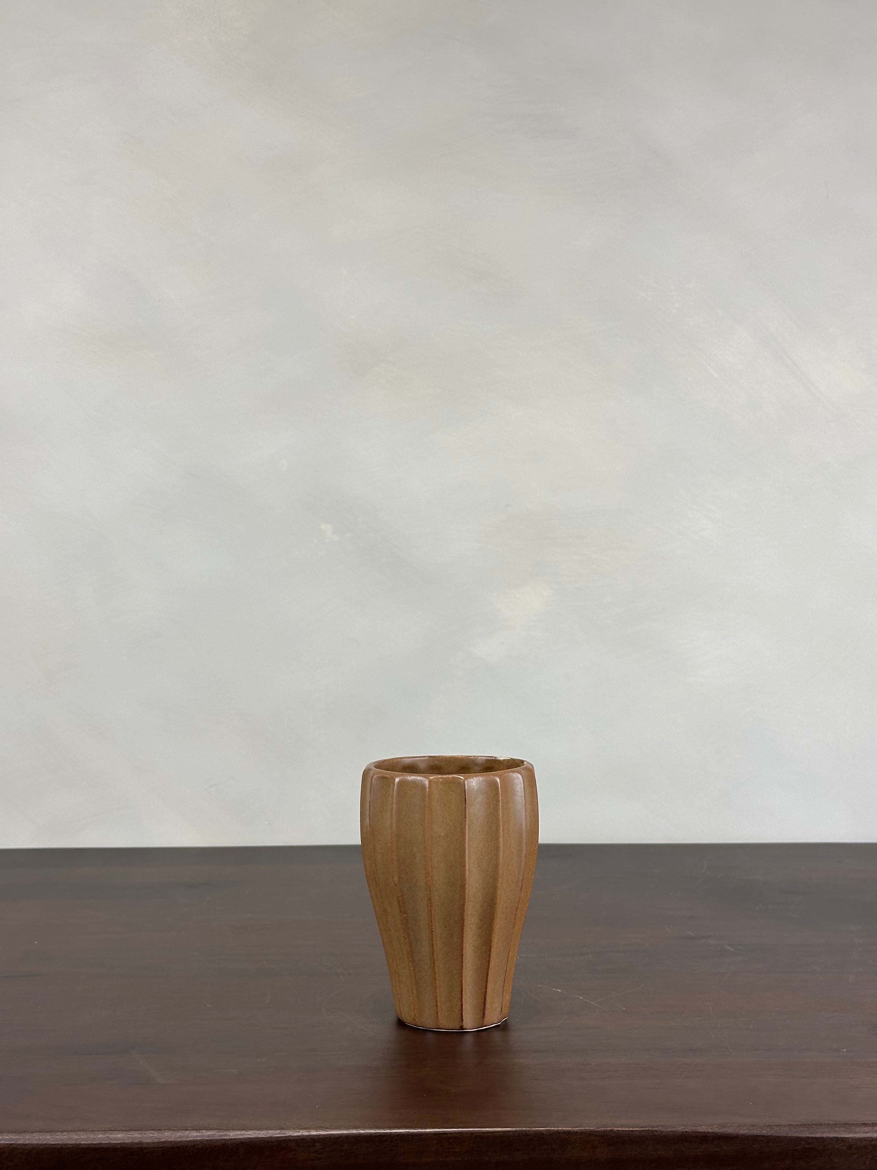 TEXTURED BROWN VASE