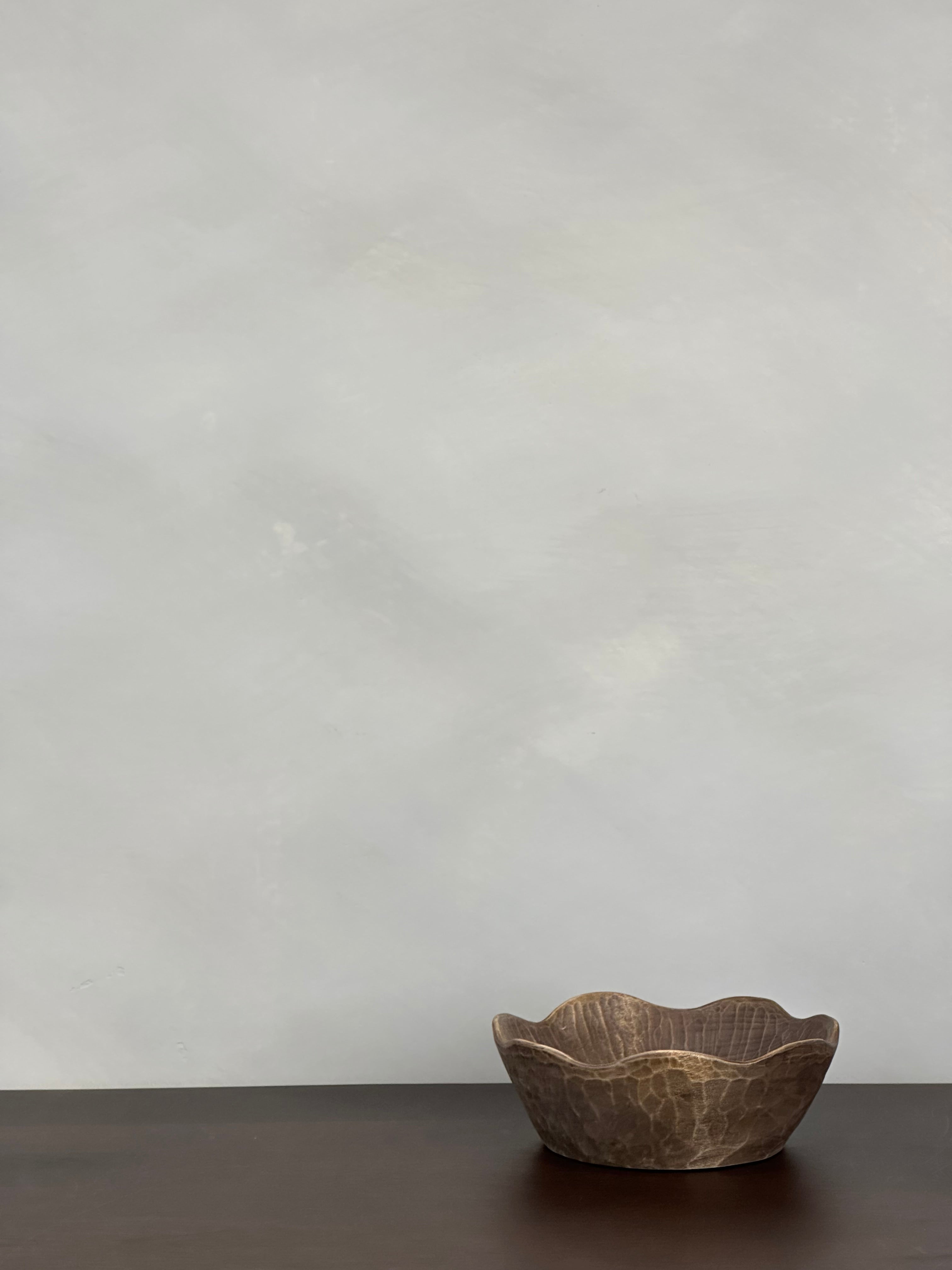FLORAL WOODEN BOWL
