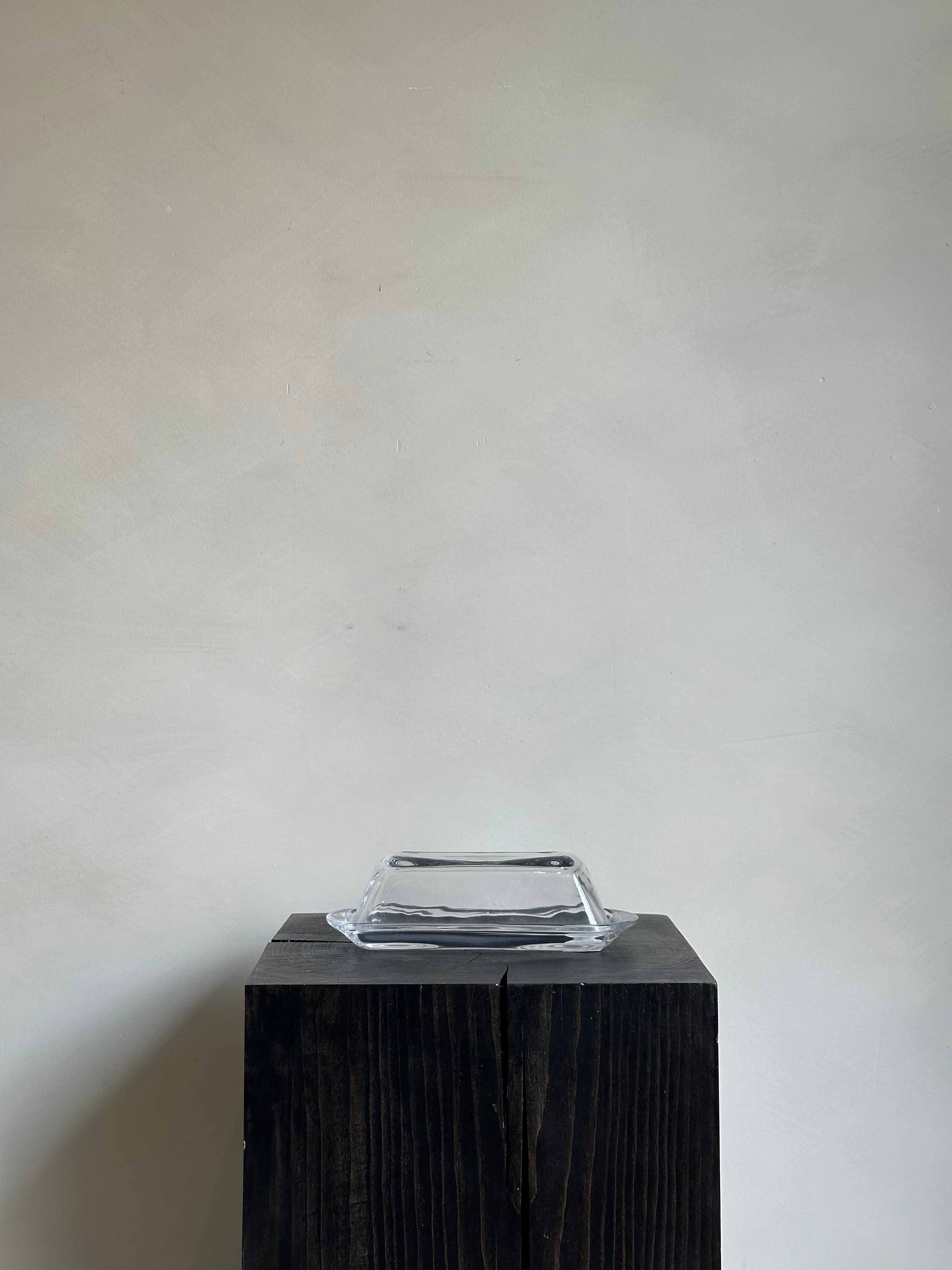 GLASS BUTTER DISH