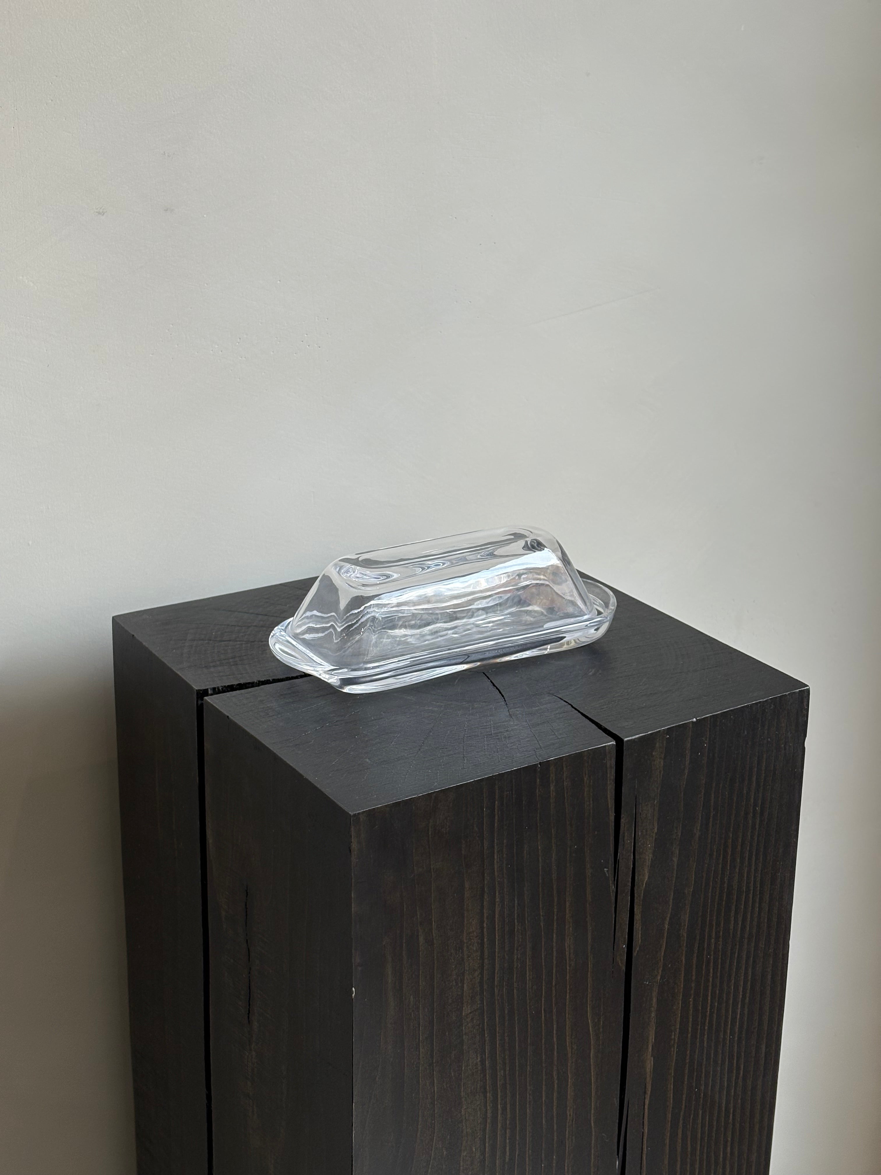 GLASS BUTTER DISH