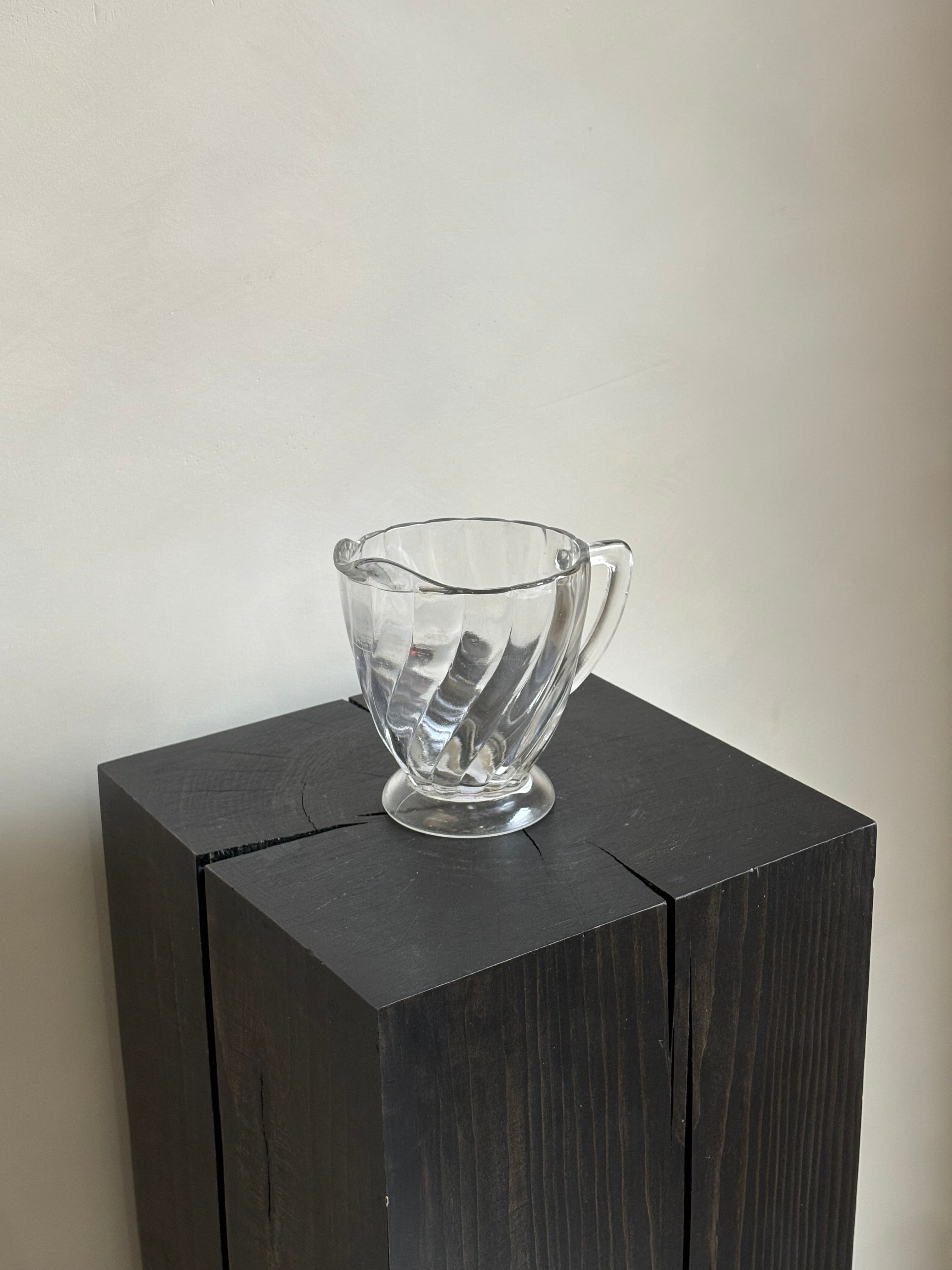 SWIRLED GLASS PITCHER