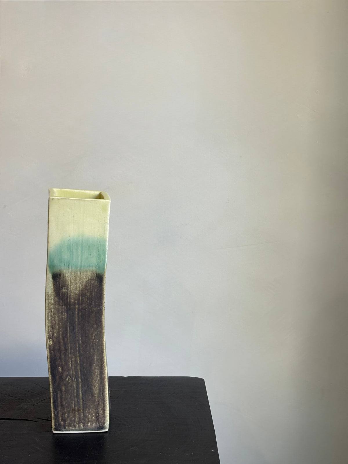MULTI-TONED RECTANGULAR VASE
