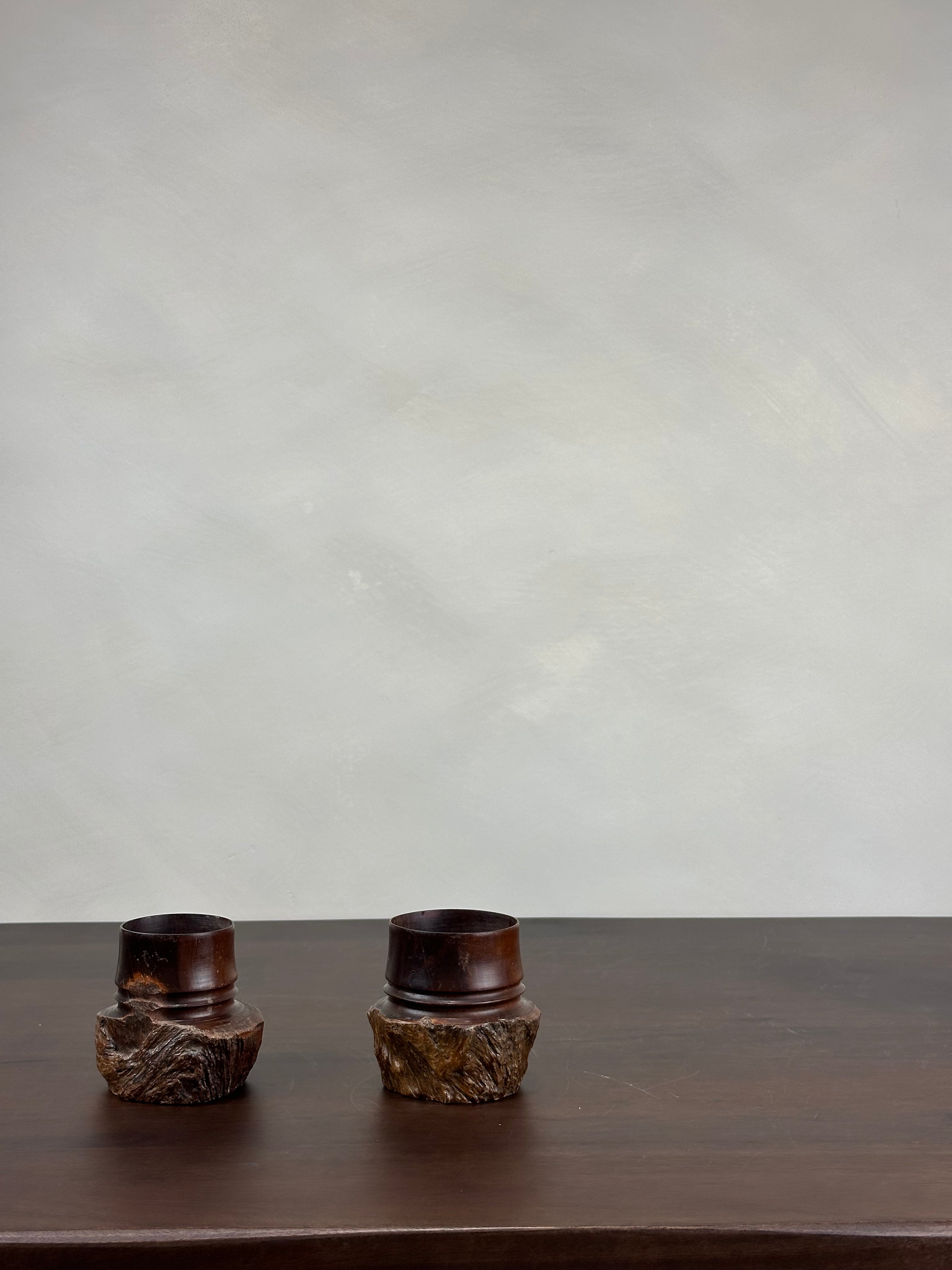 WOODEN-LIKE CANDLE HOLDER