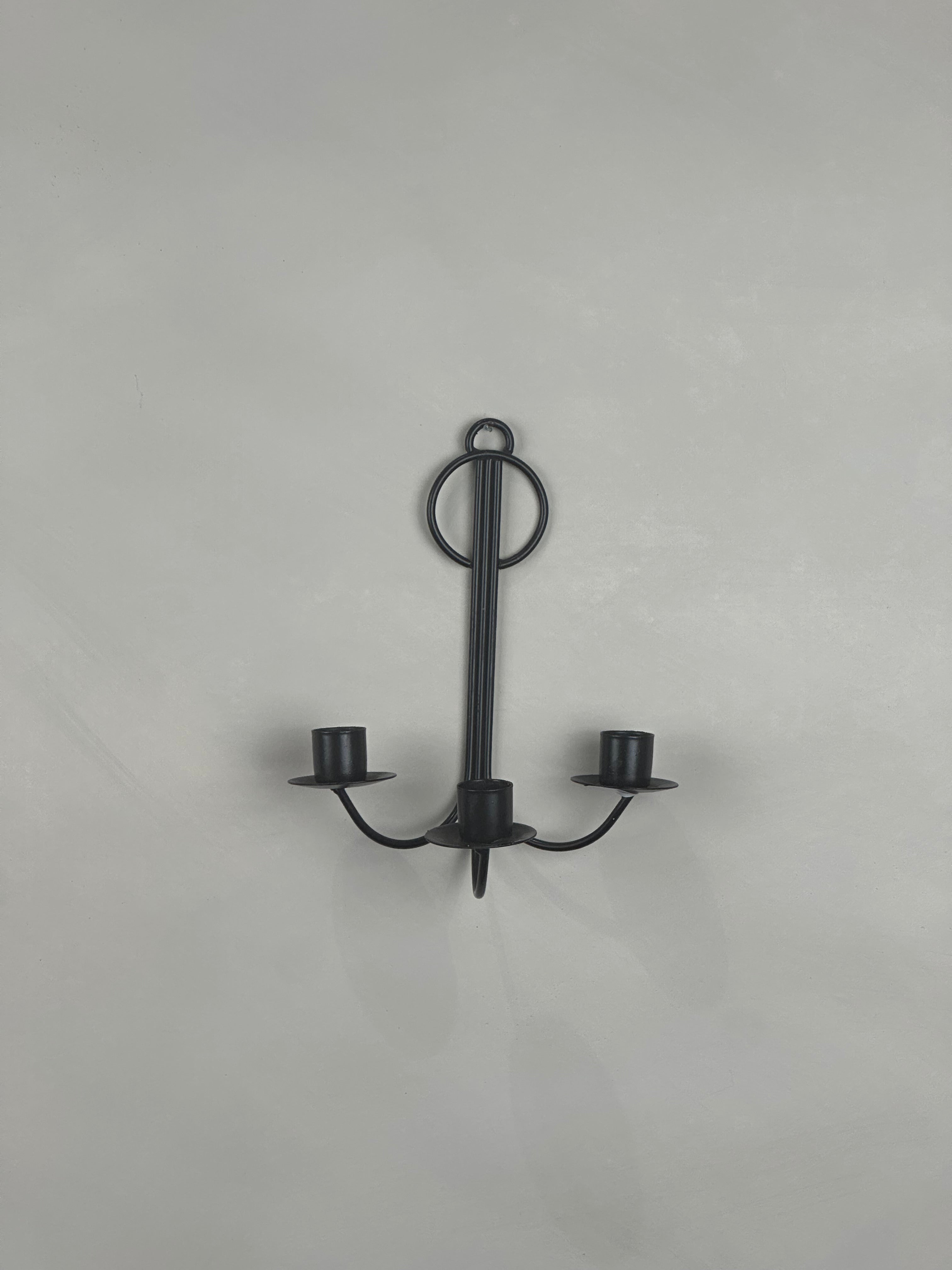 SMALL BLACK WALL SCONCE