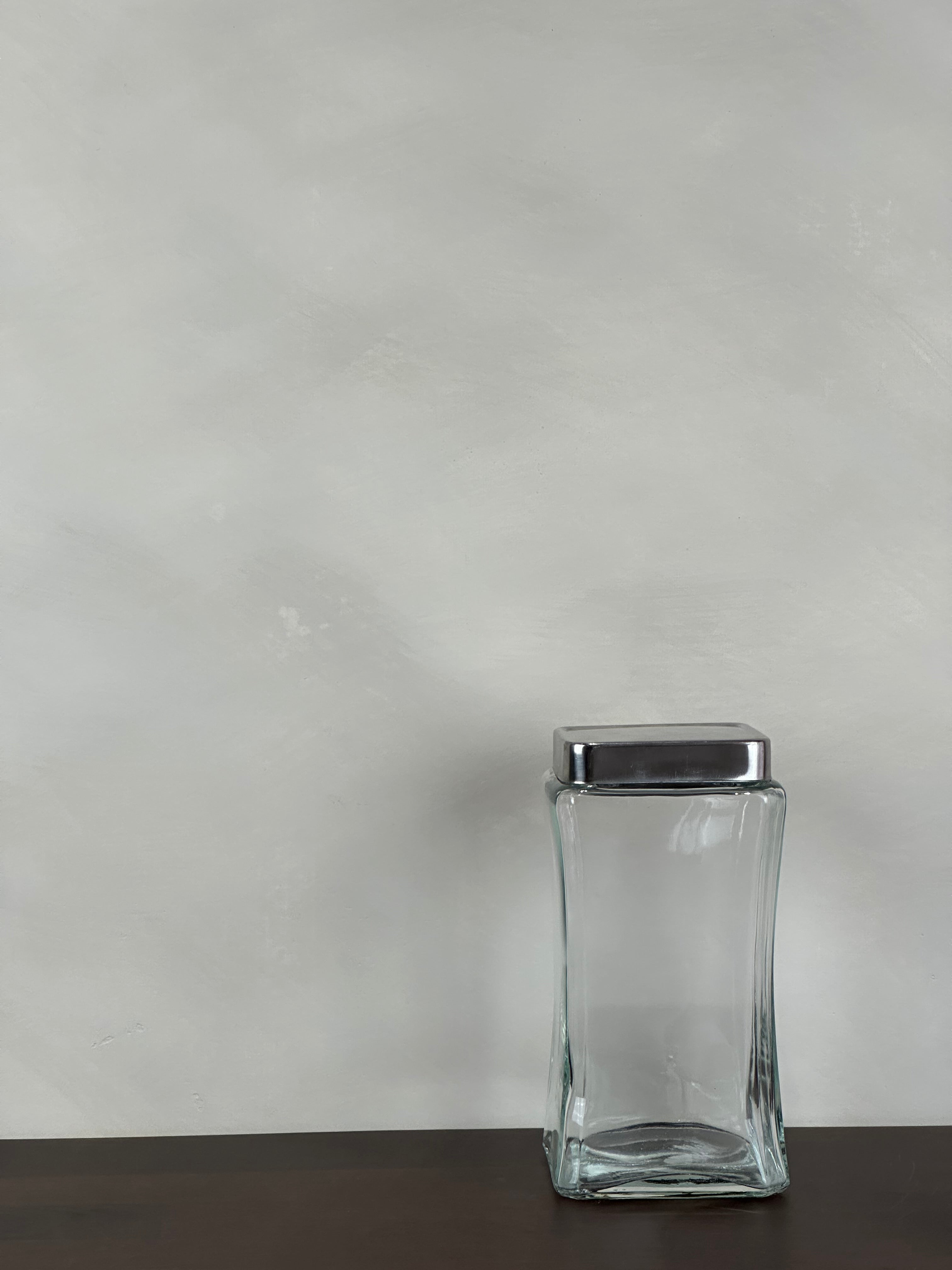 SQUARE GLASS JAR - LARGE