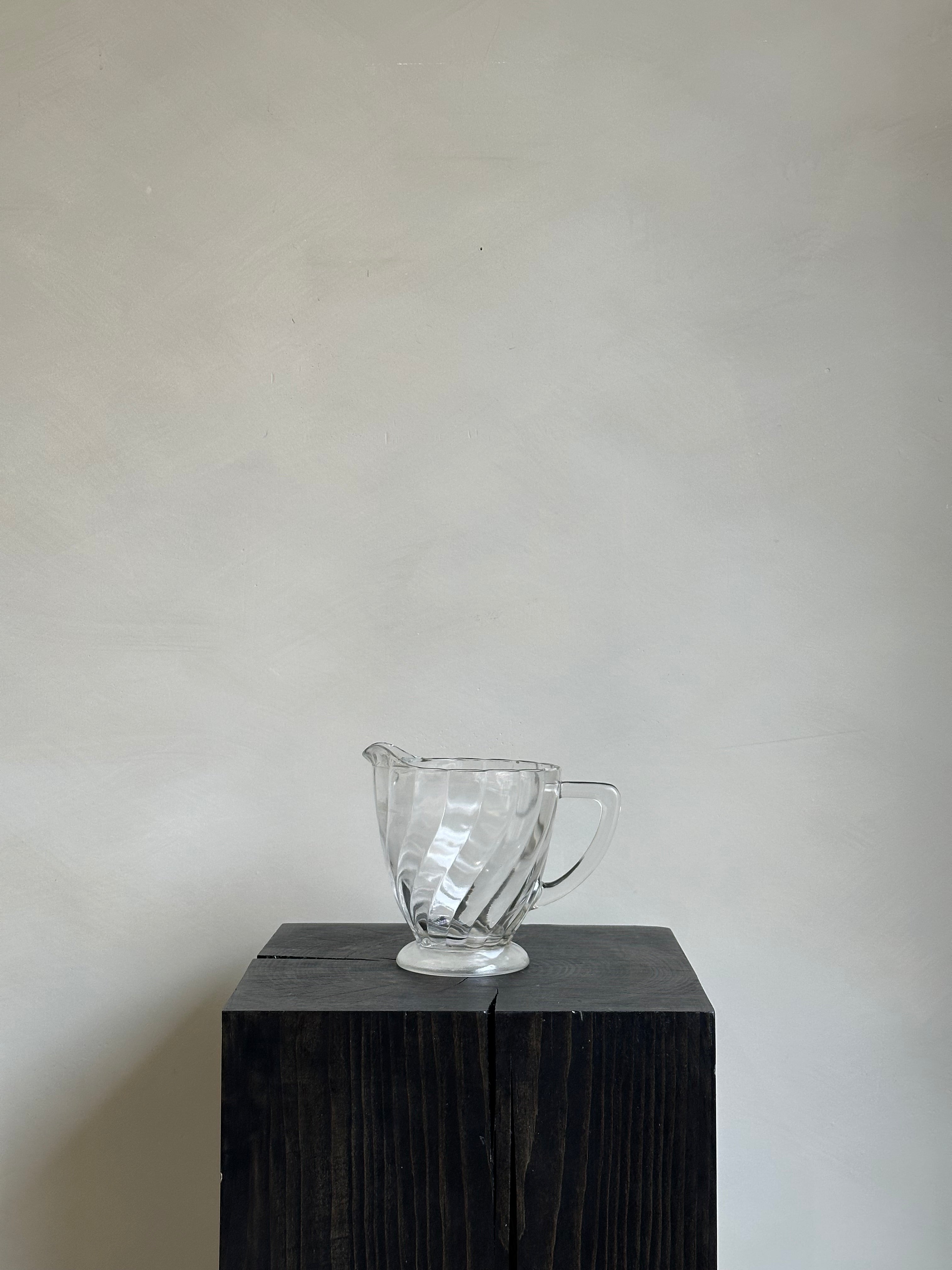 SWIRLED GLASS PITCHER