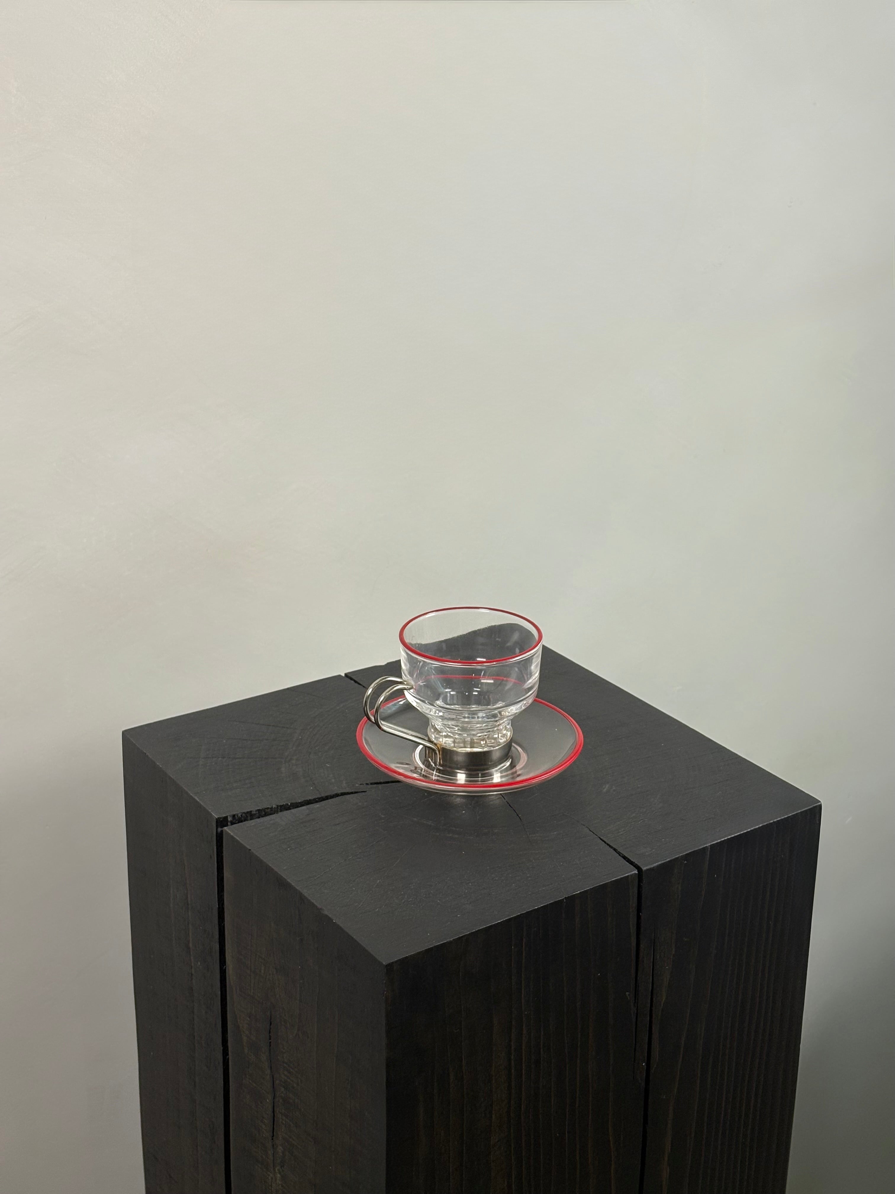 RED RIMMED TEA SET
