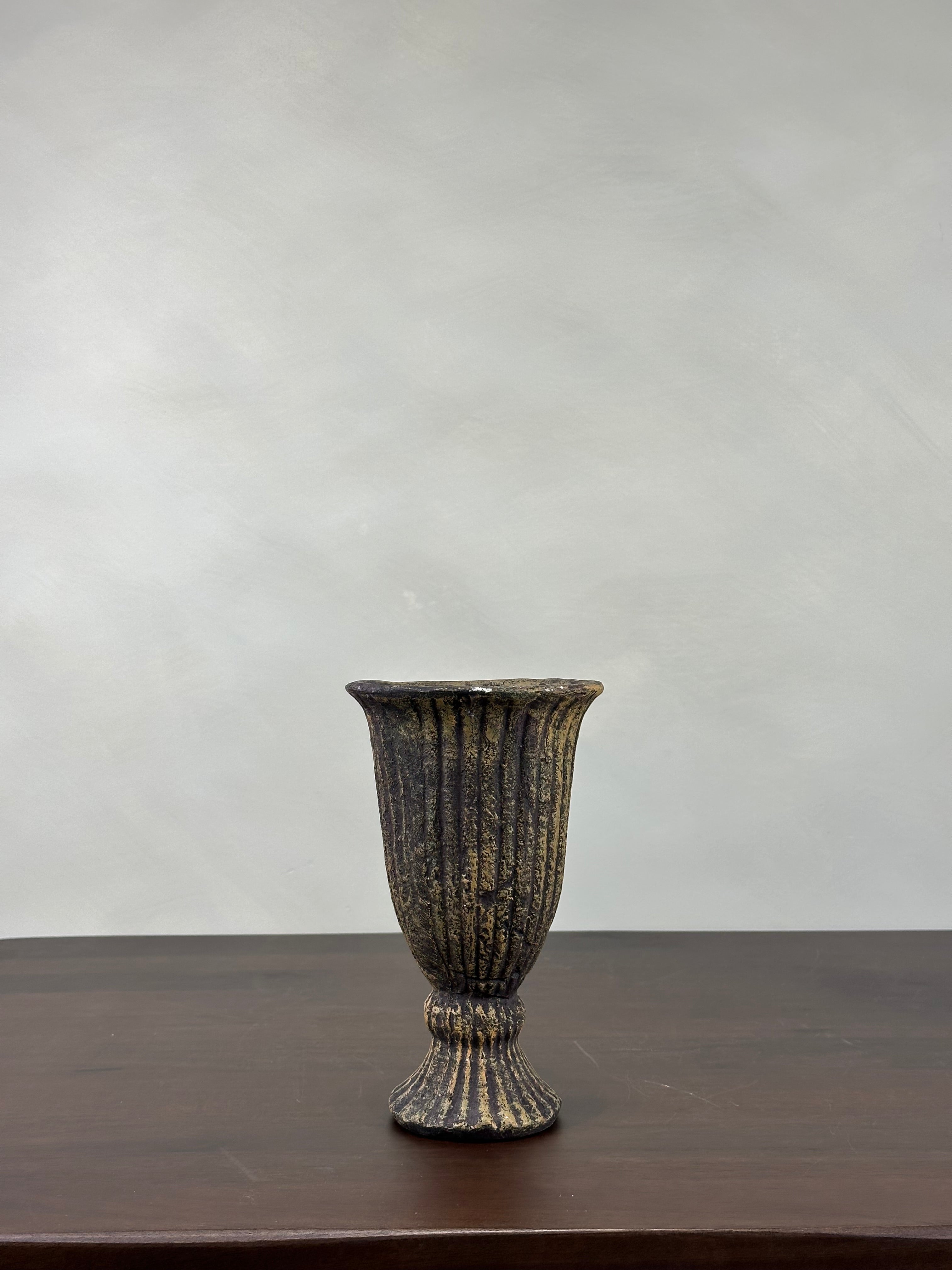 TEXTURED PEDESTAL VASE