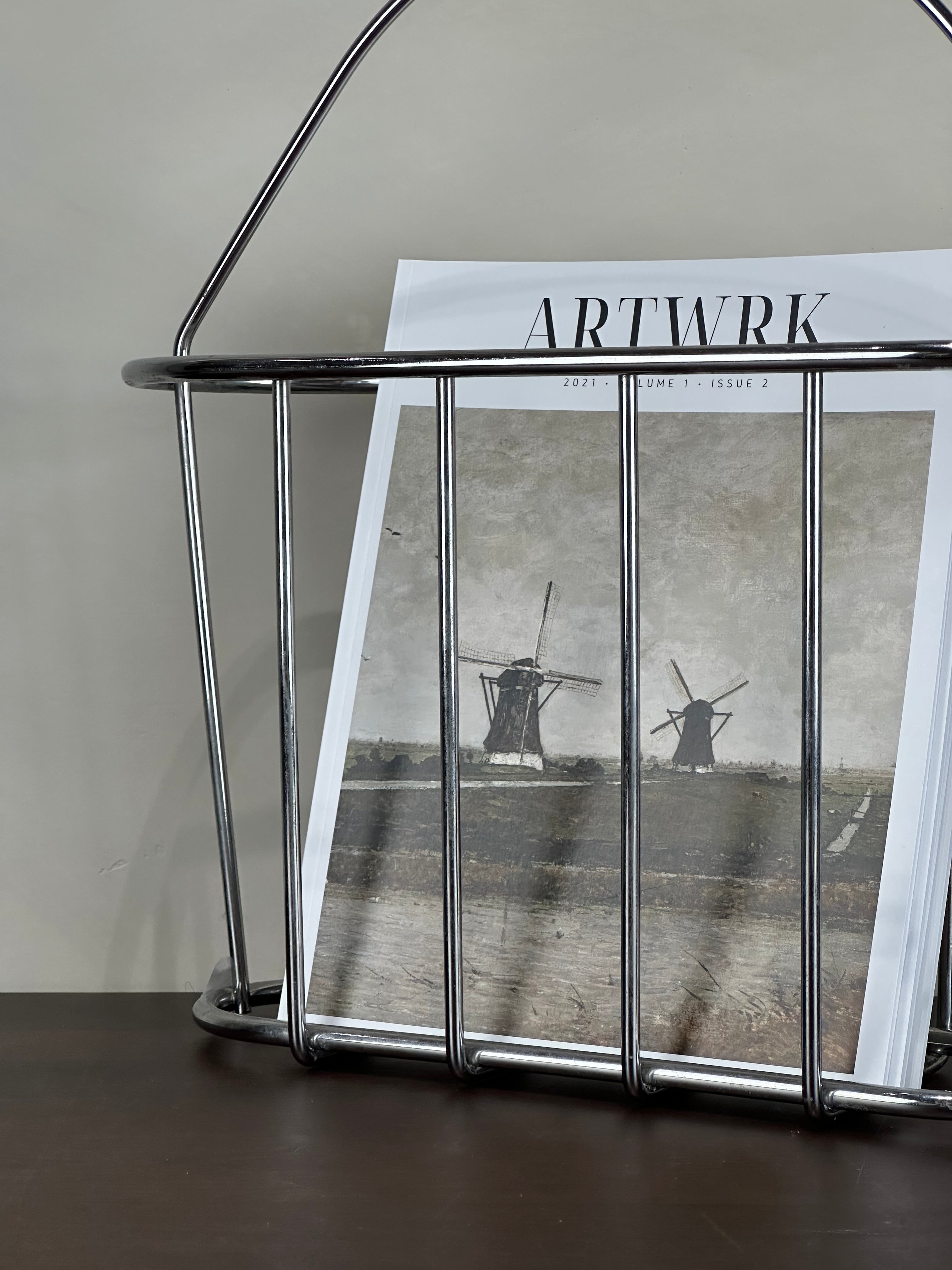 CHROME MAGAZINE RACK