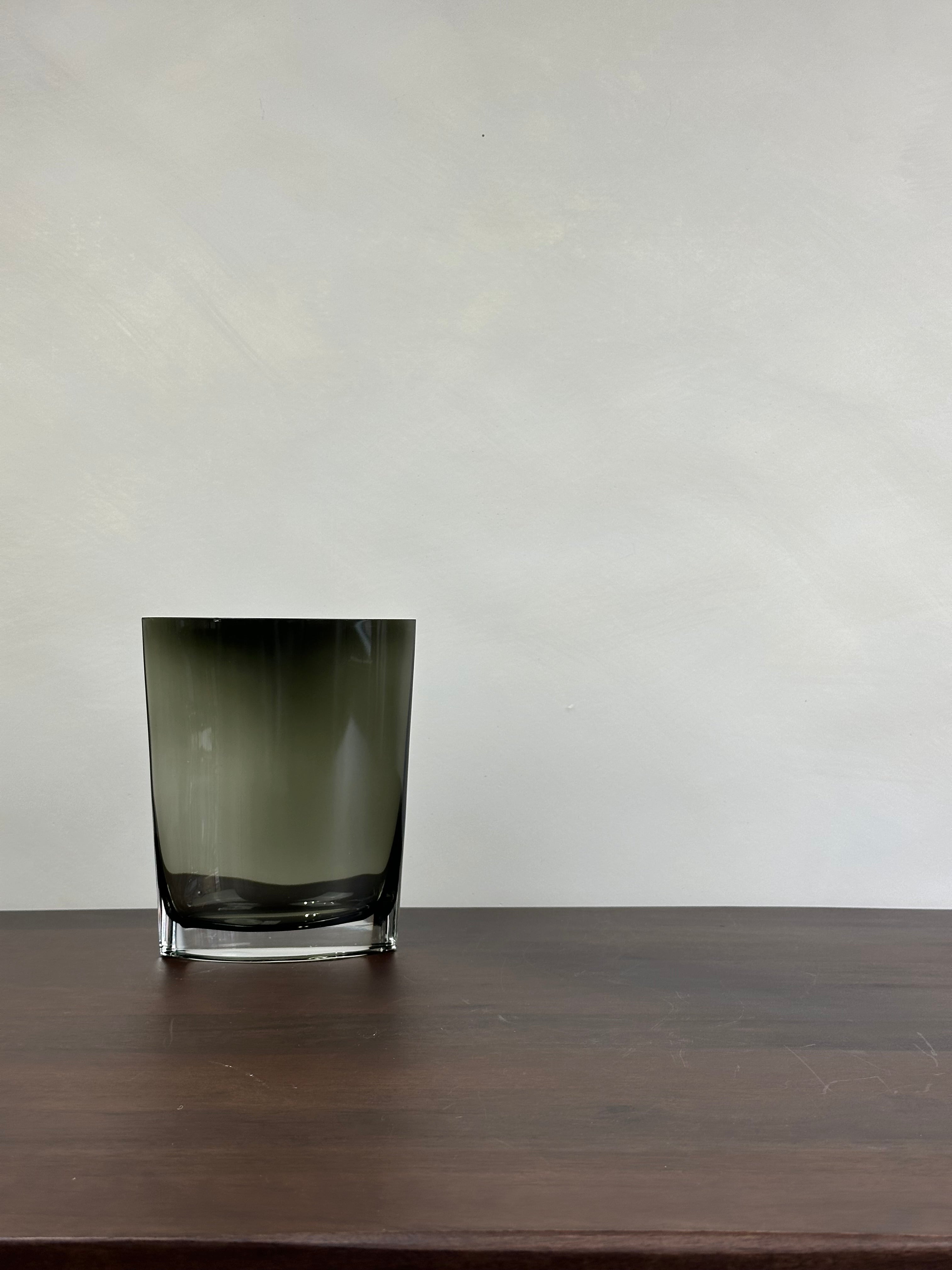 GREEN GLASS VASE