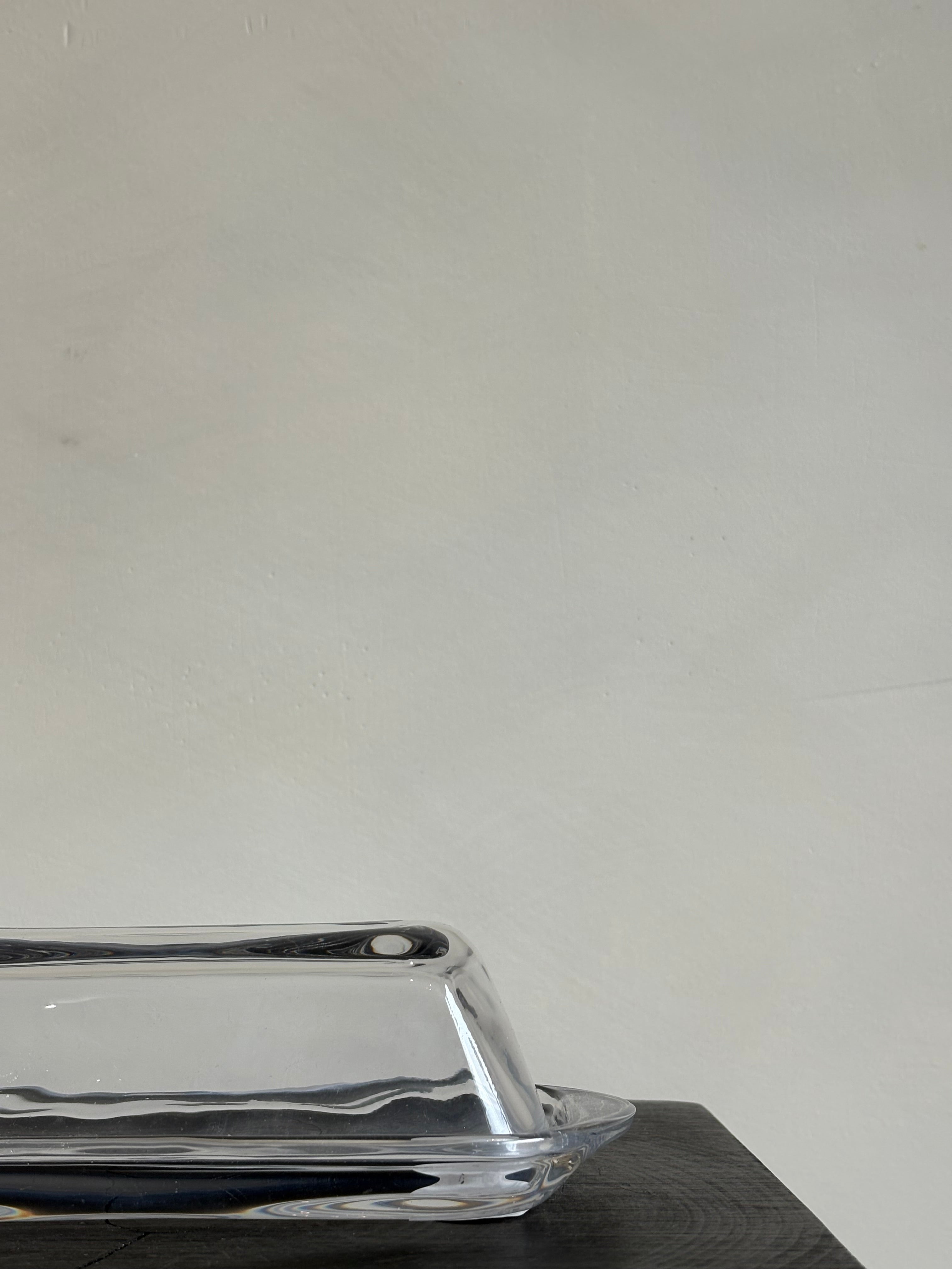 GLASS BUTTER DISH