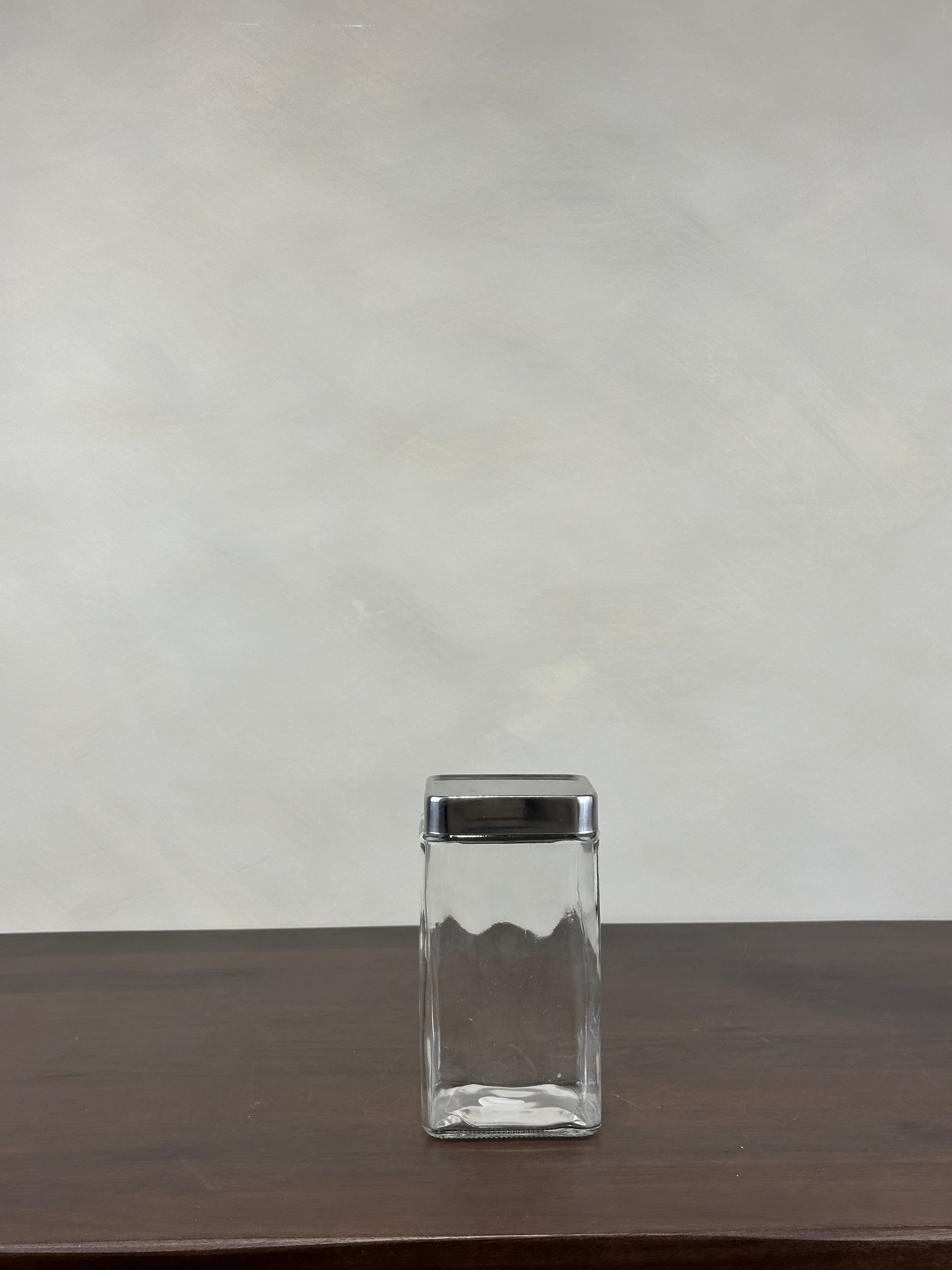 SQUARE GLASS JAR - MEDIUM