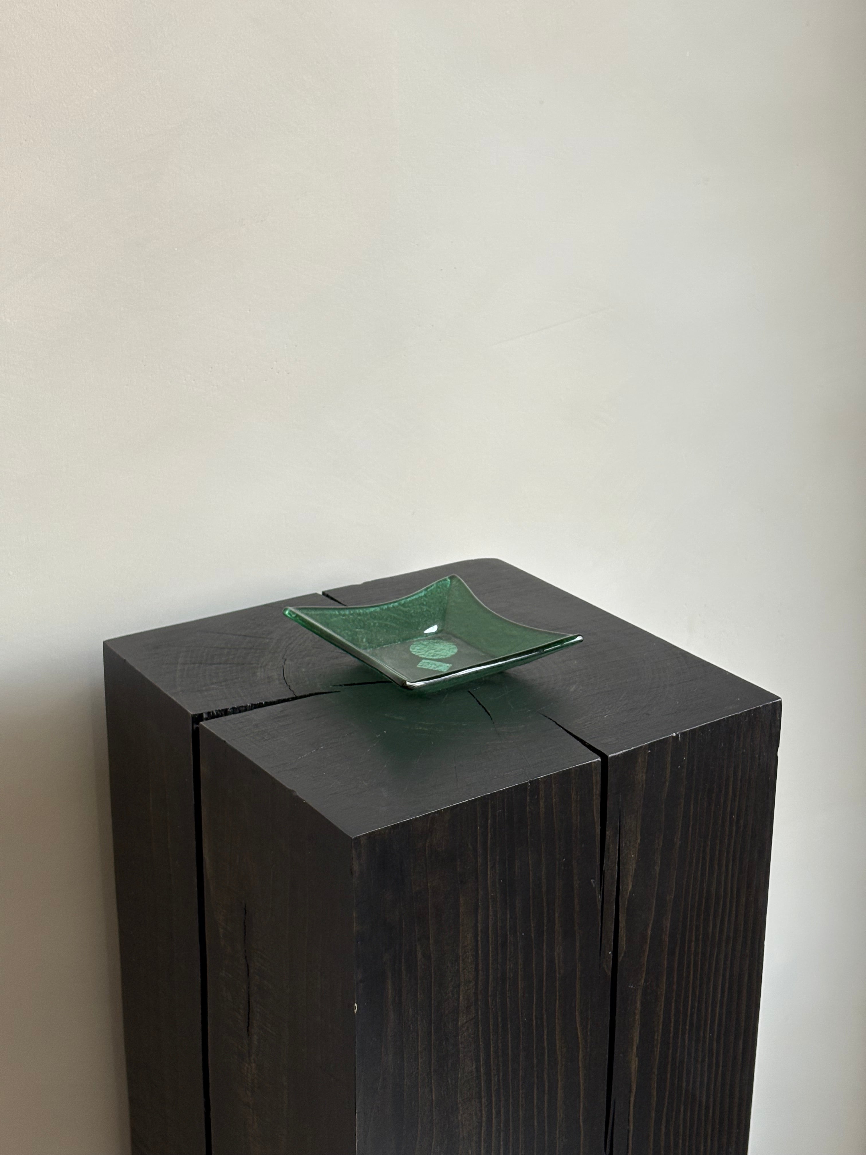 GREEN GLASS DISH