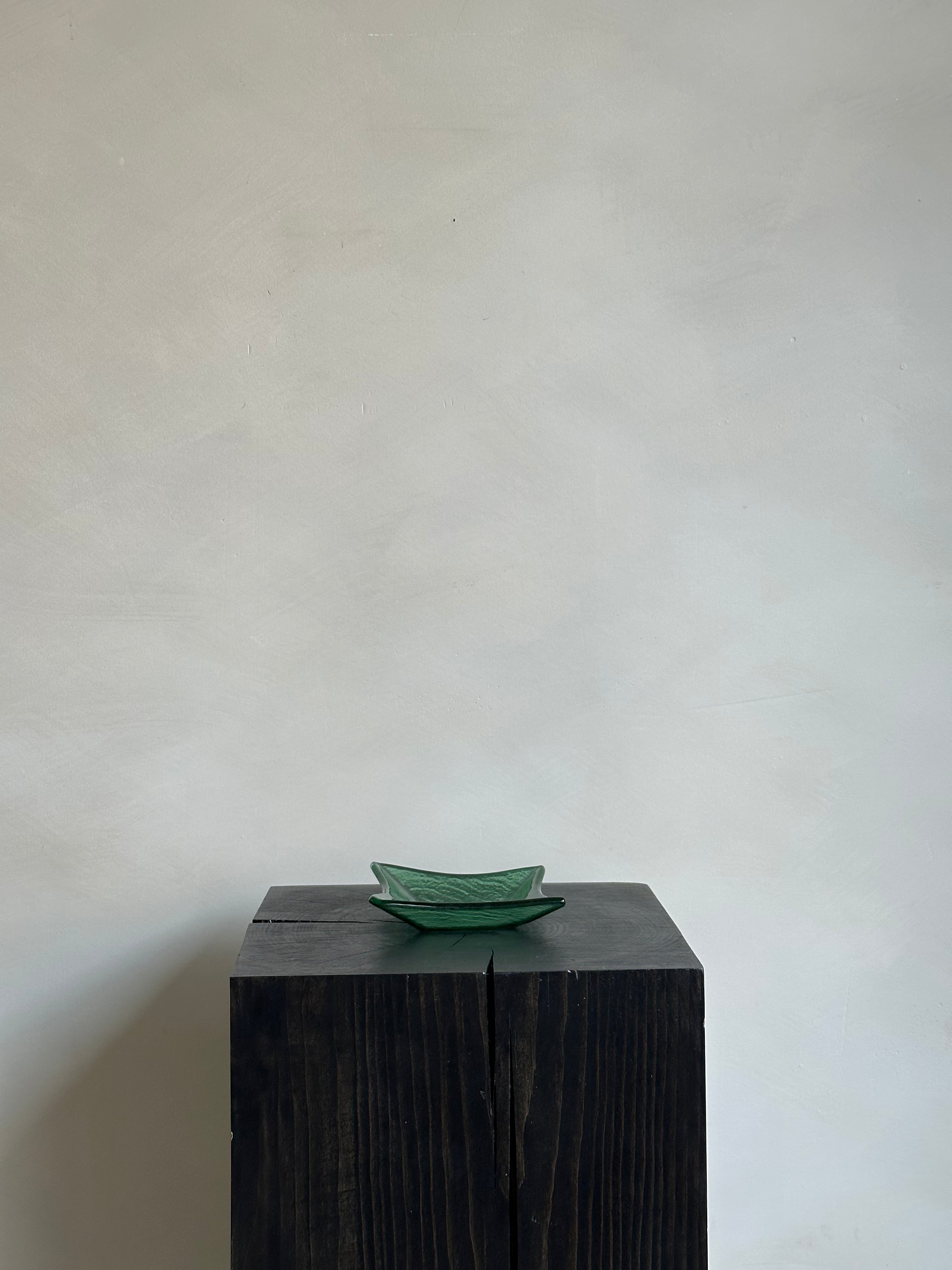 GREEN GLASS DISH