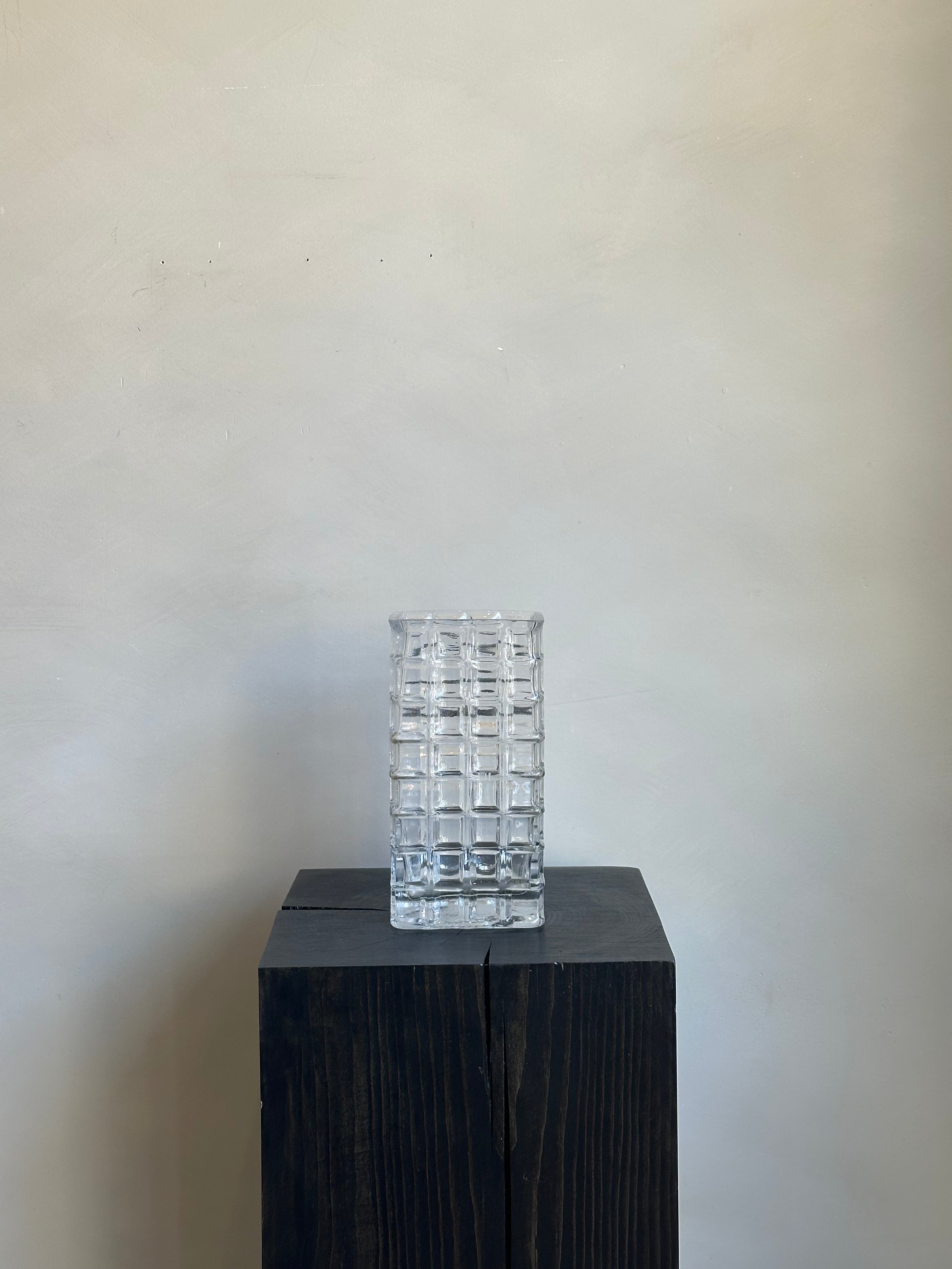 CUBED GLASS VASE