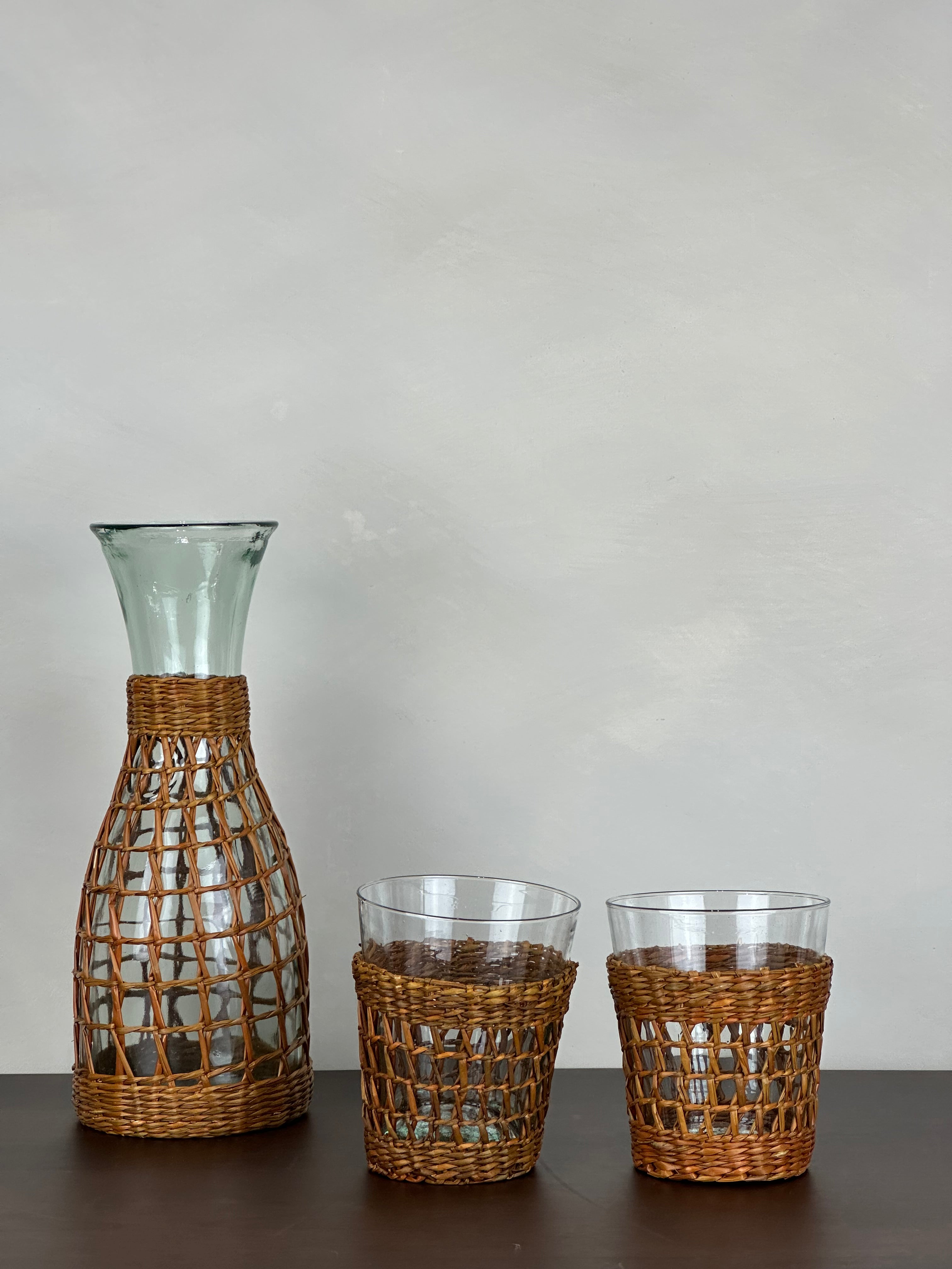 WICKER WATER GLASS
