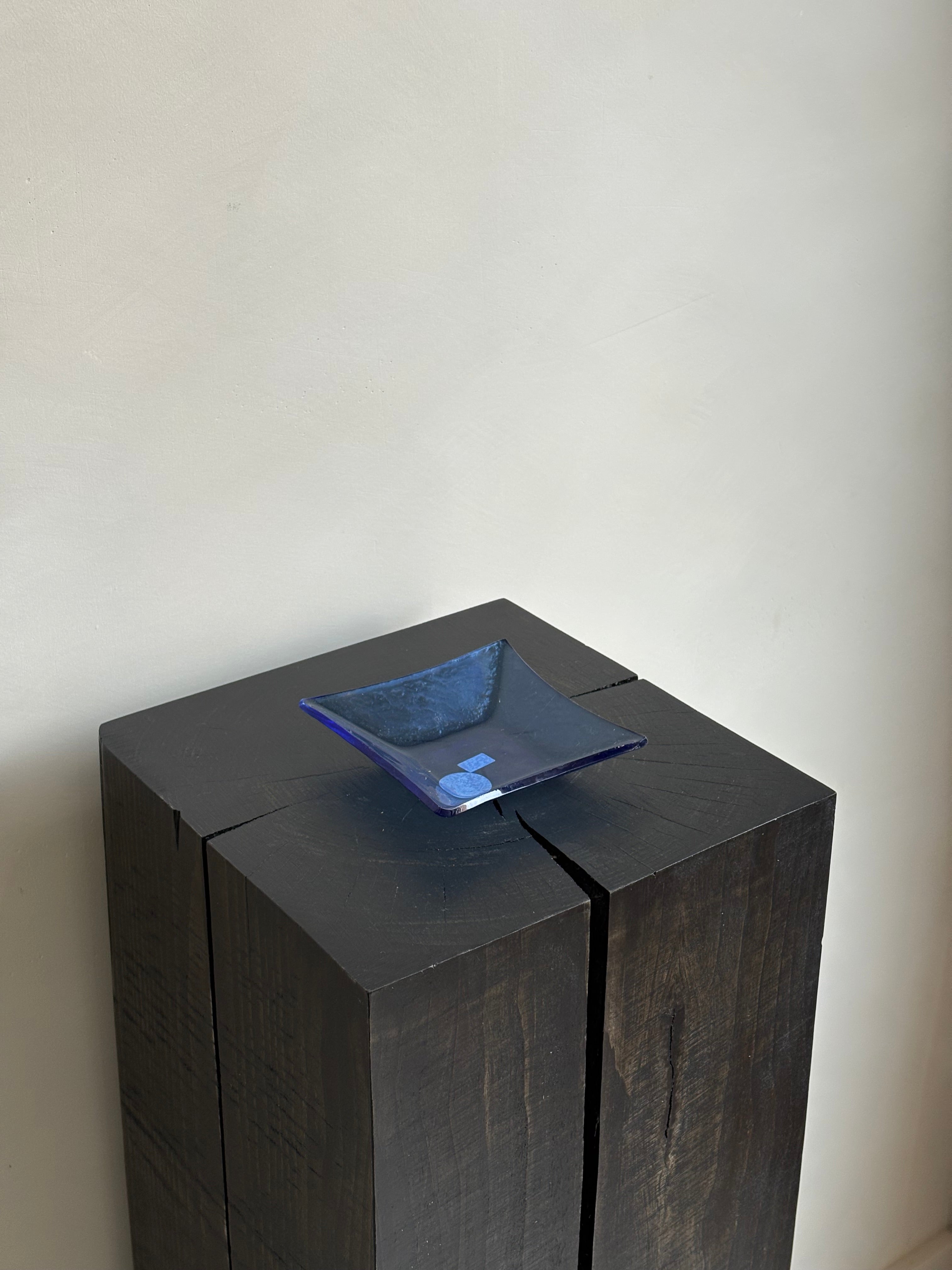 BLUE GLASS DISH