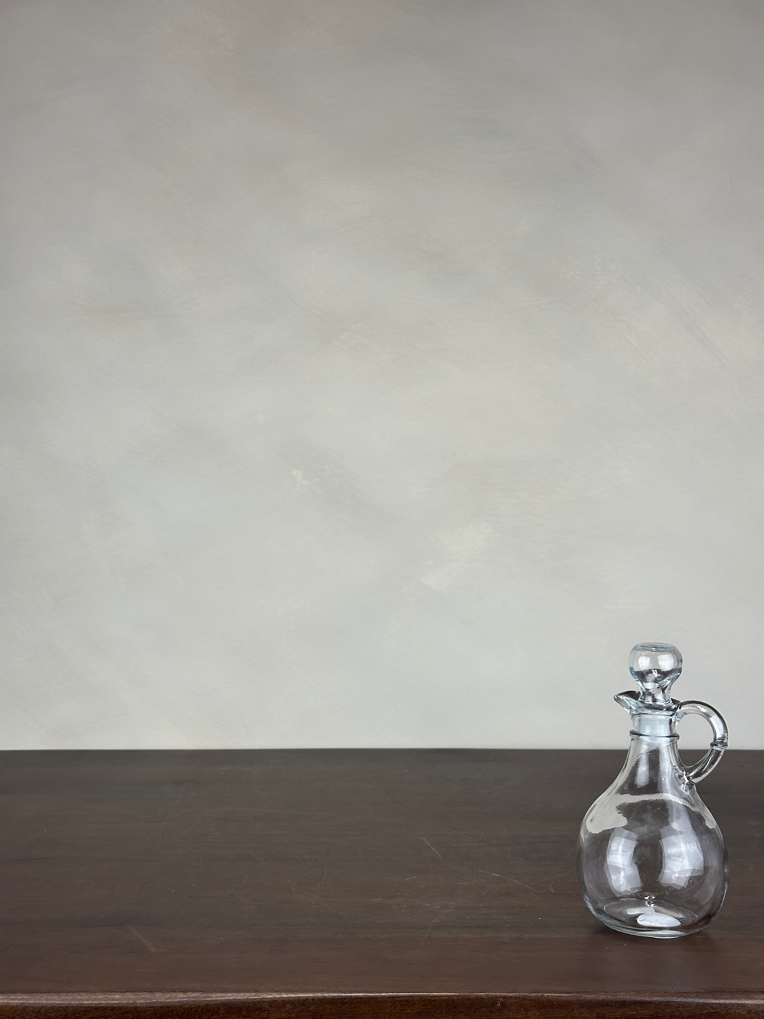 GLASS CRUET WITH LID
