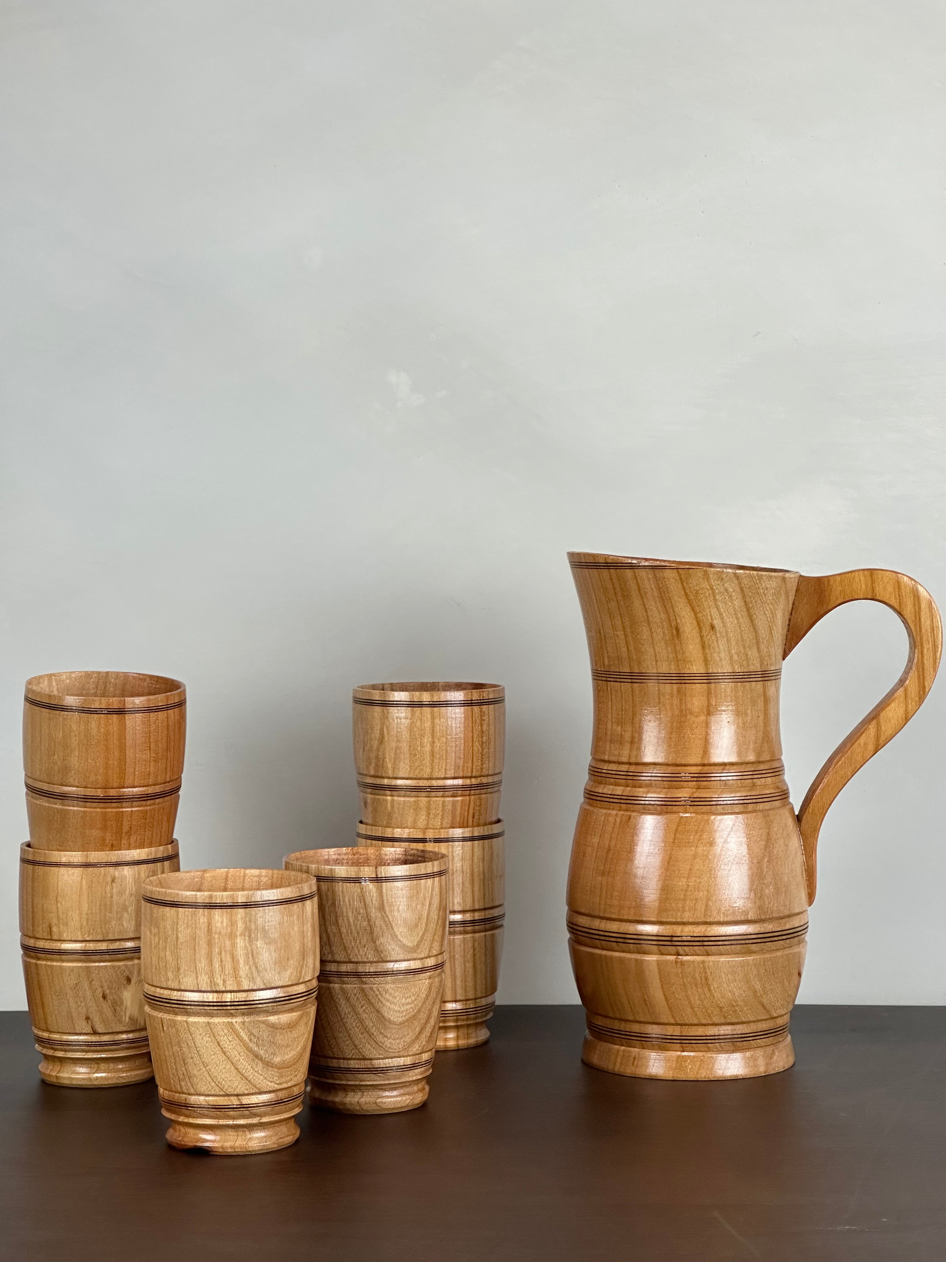 WOODEN PITCHER