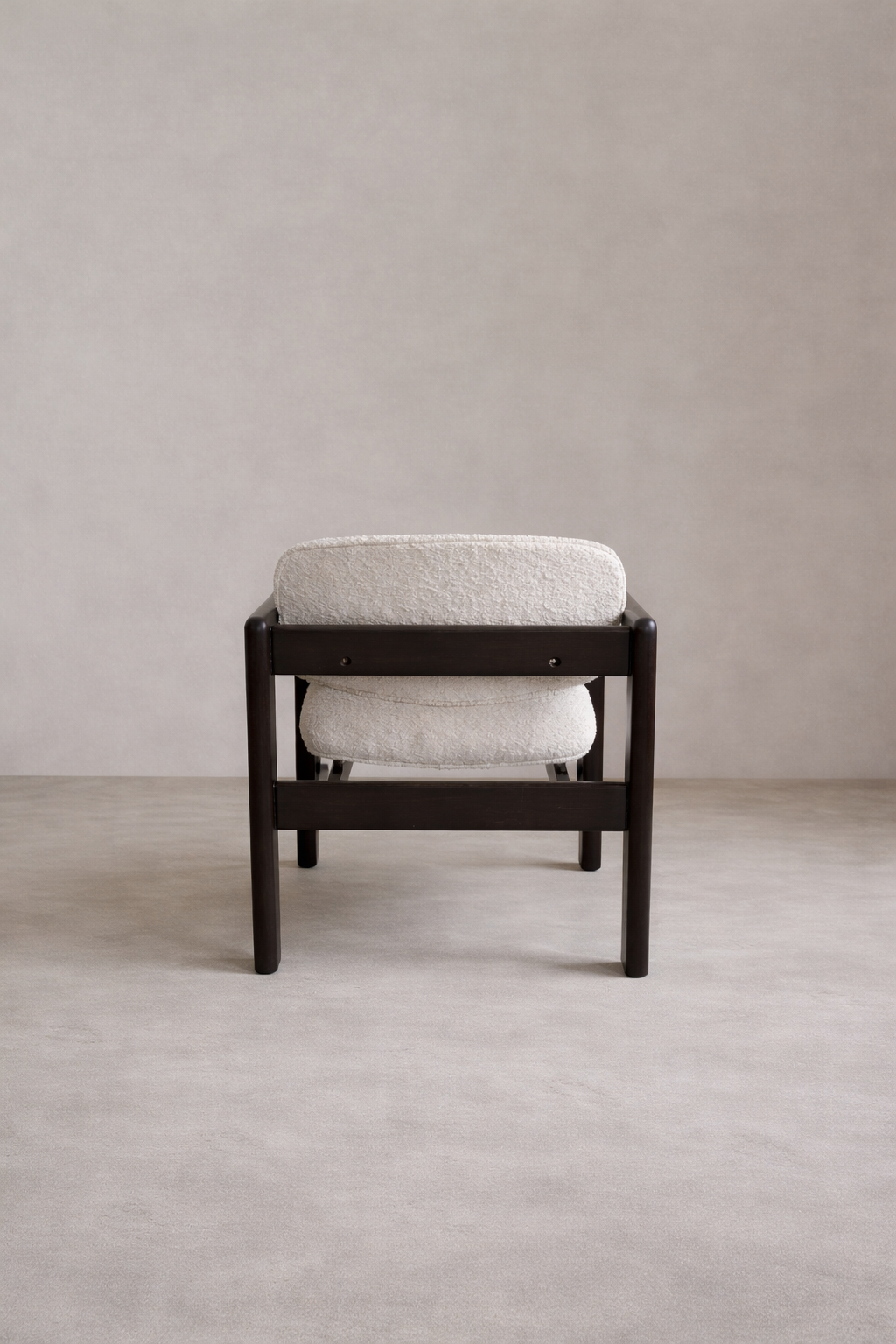 Vintage 1980s European Oak Sculptural Armchair – Restored
