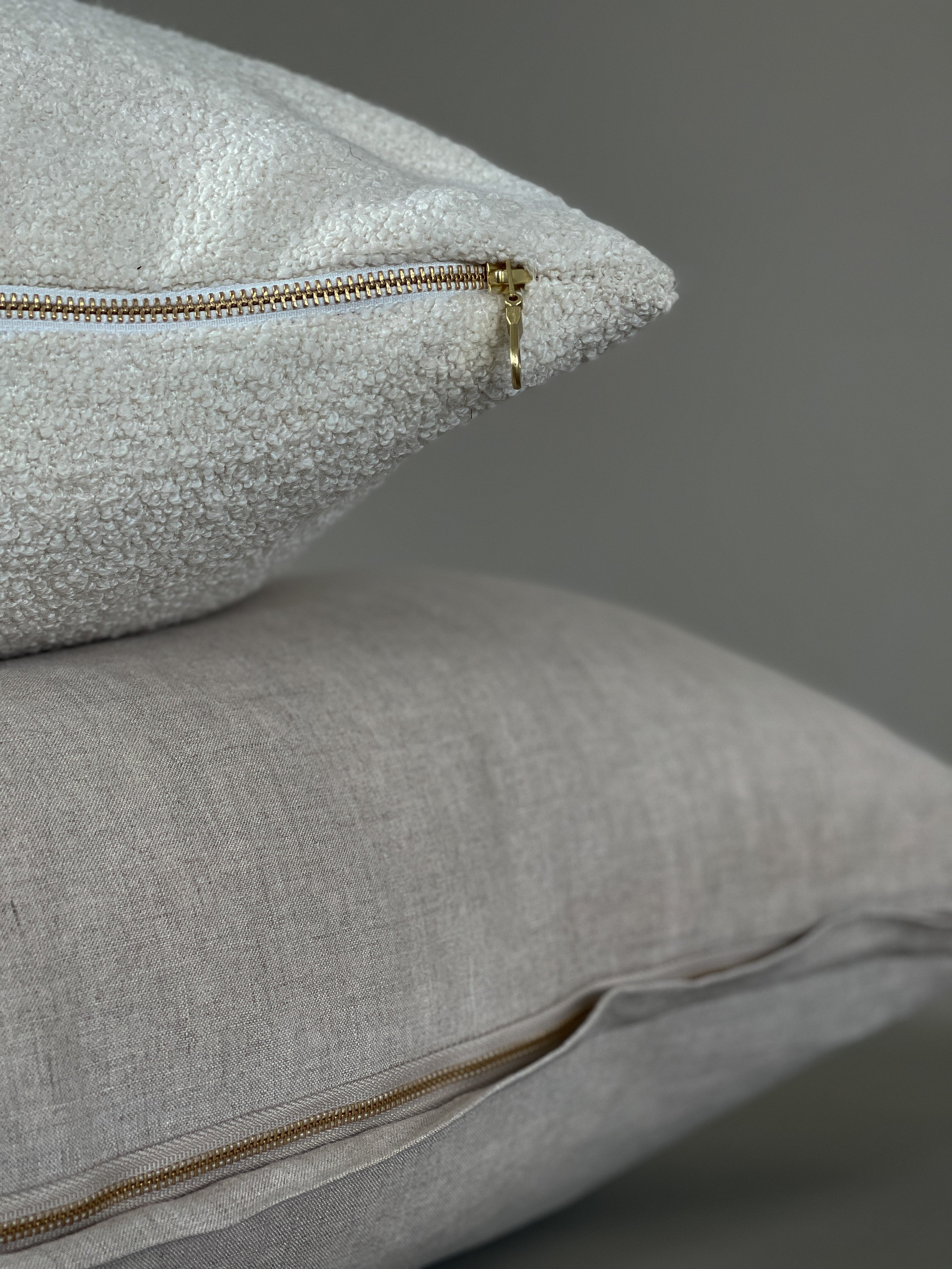 24" SOLID LINEN PILLOW COVER | NATURAL | BLVG COLLECTION