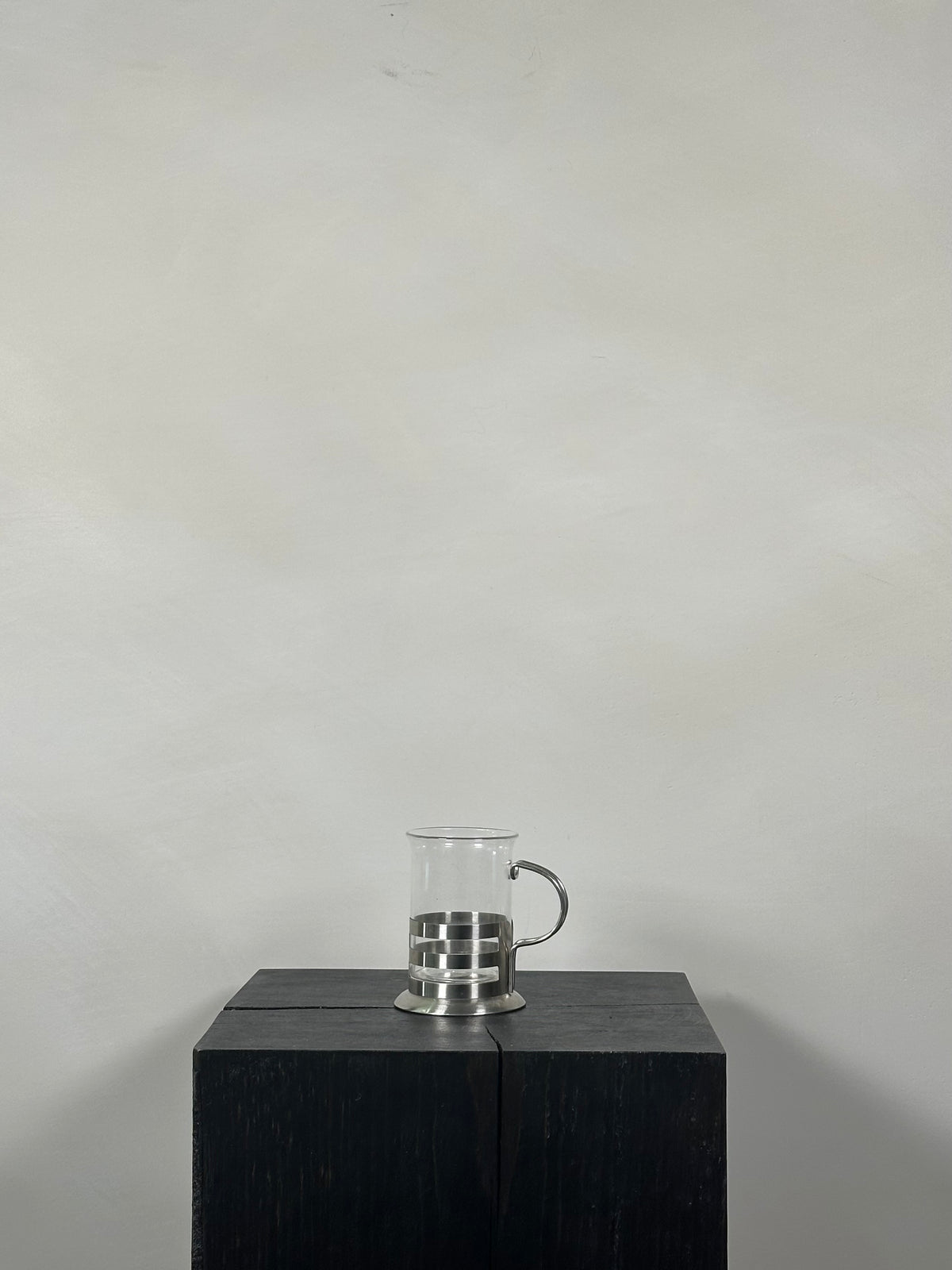 MODERN CHROME + GLASS MUG