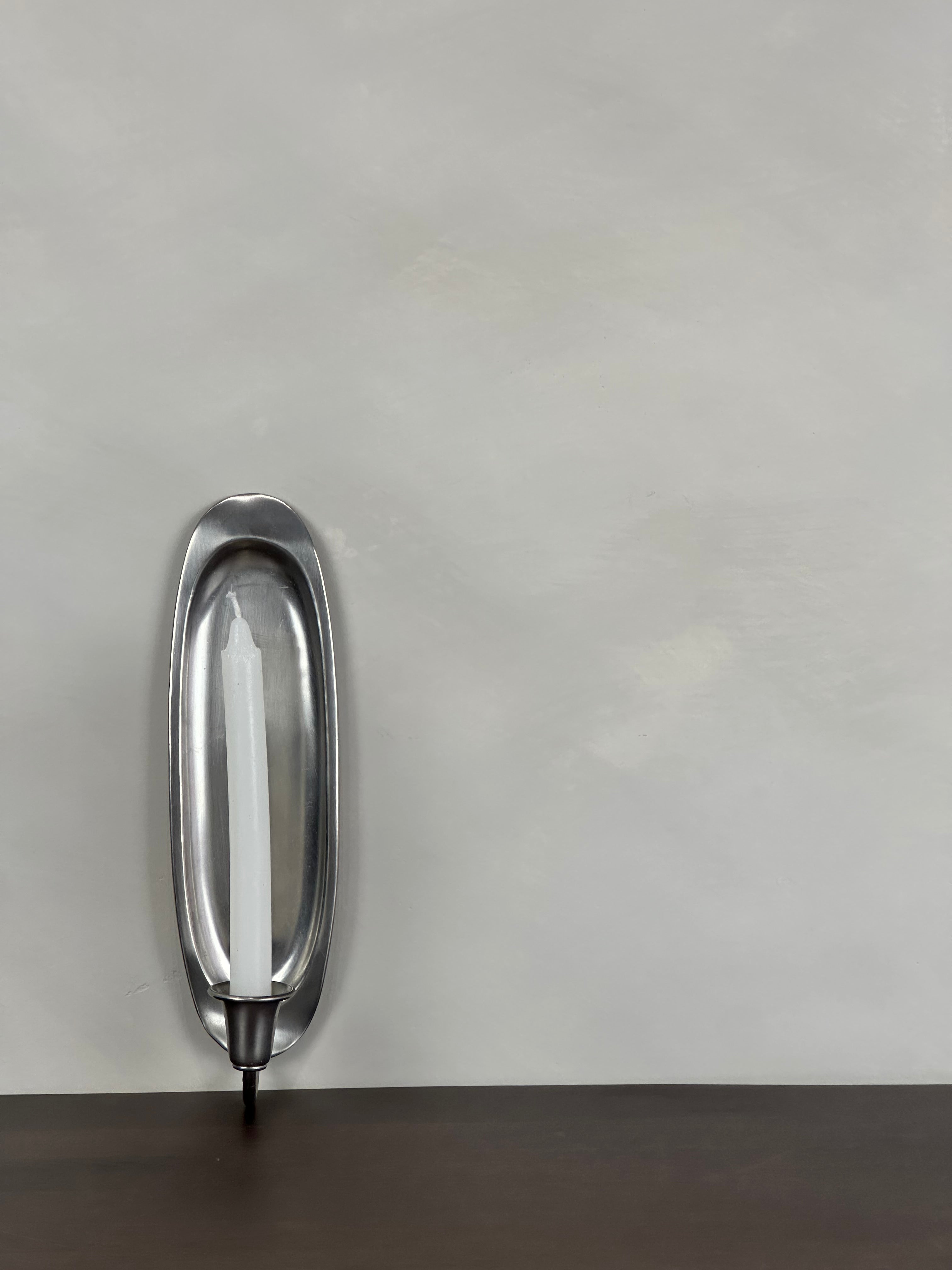 SILVER WALL SCONCE