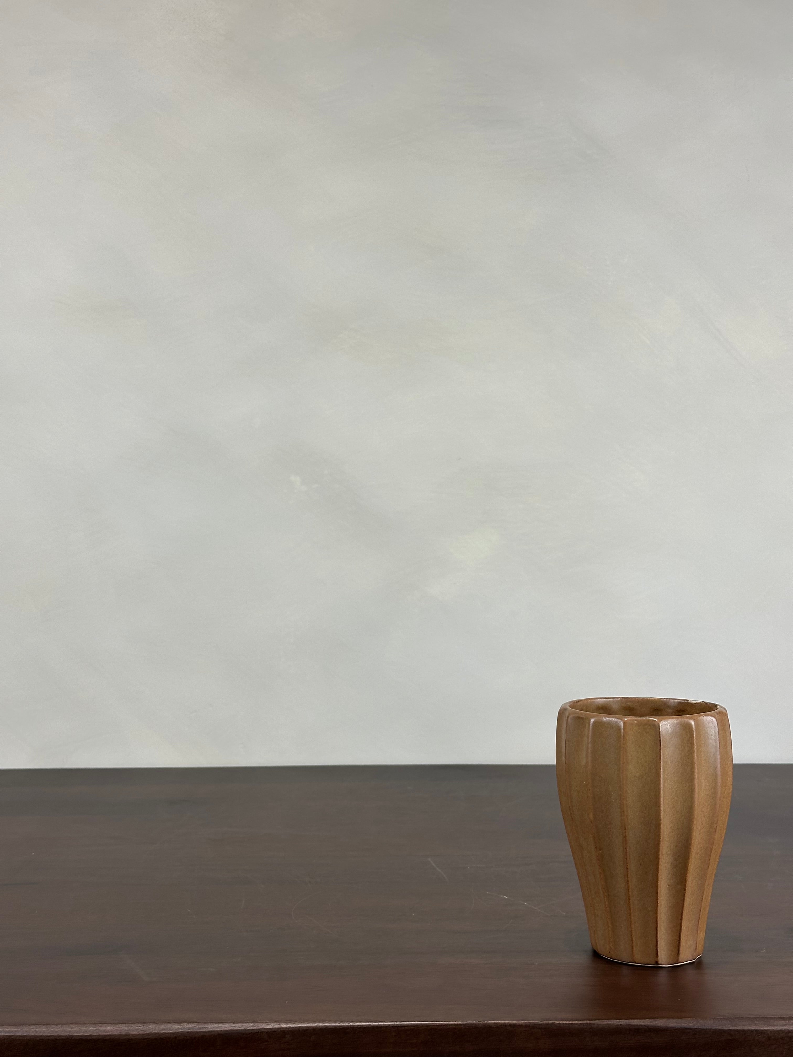 TEXTURED BROWN VASE