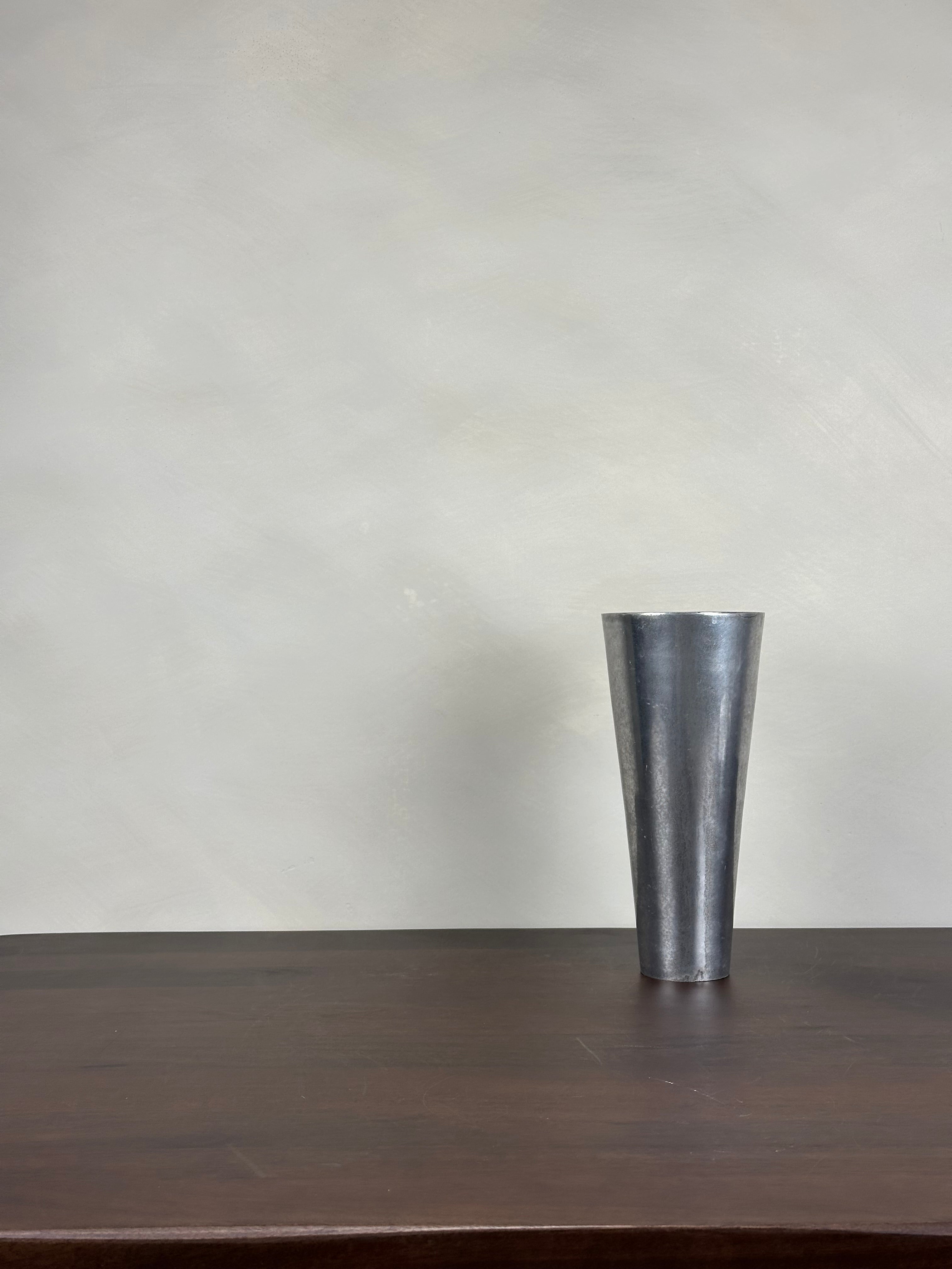 TALL CHROME VASE