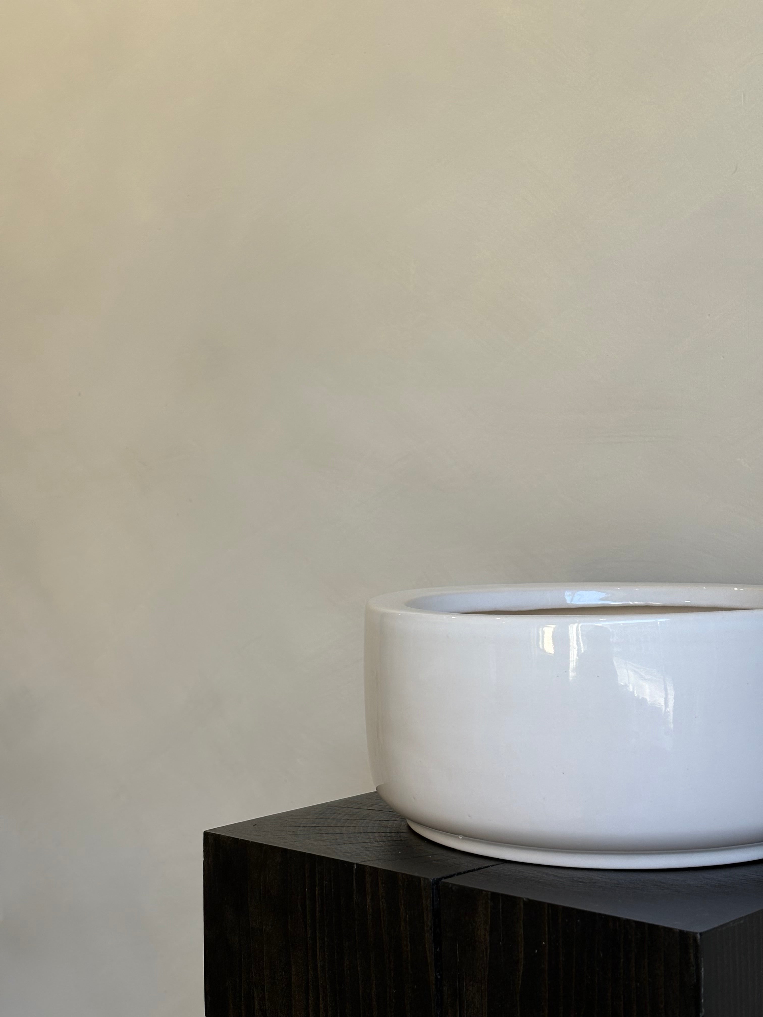 WIDE CERAMIC PLANTER