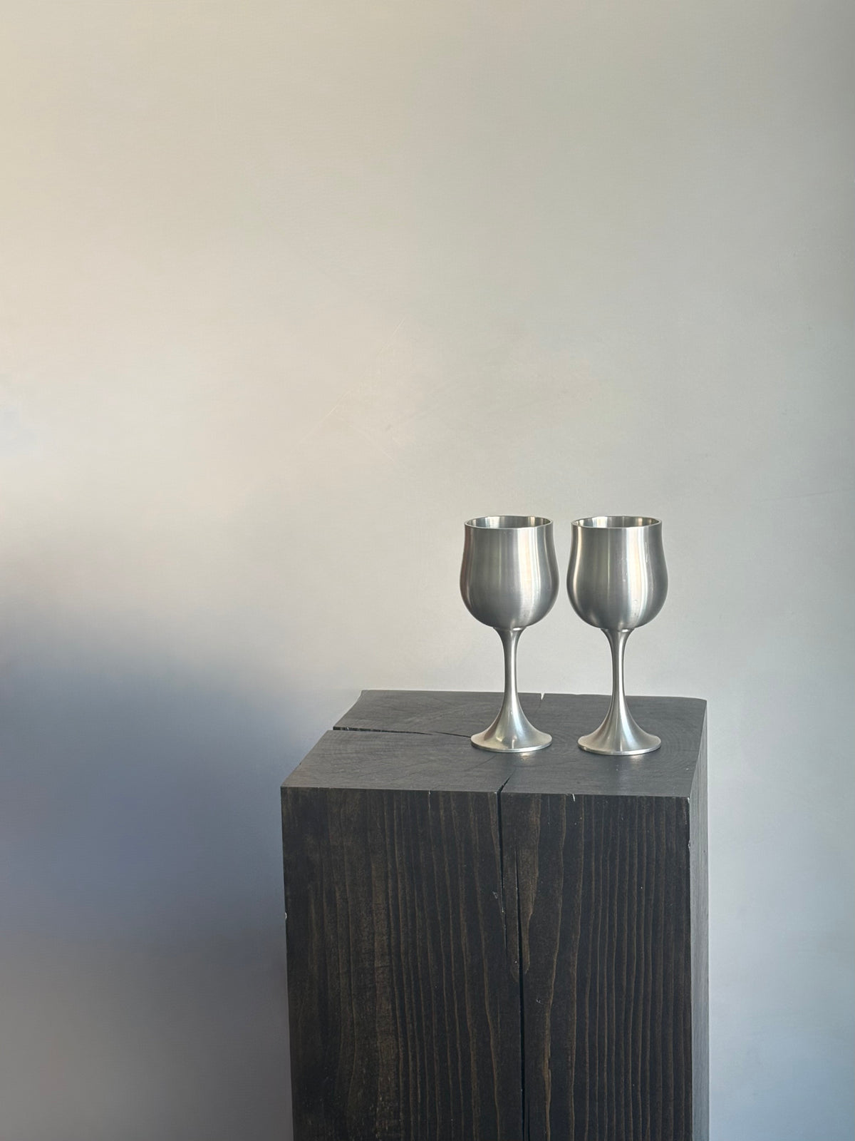 ROYAL PEWTER TULIP GOBLETS