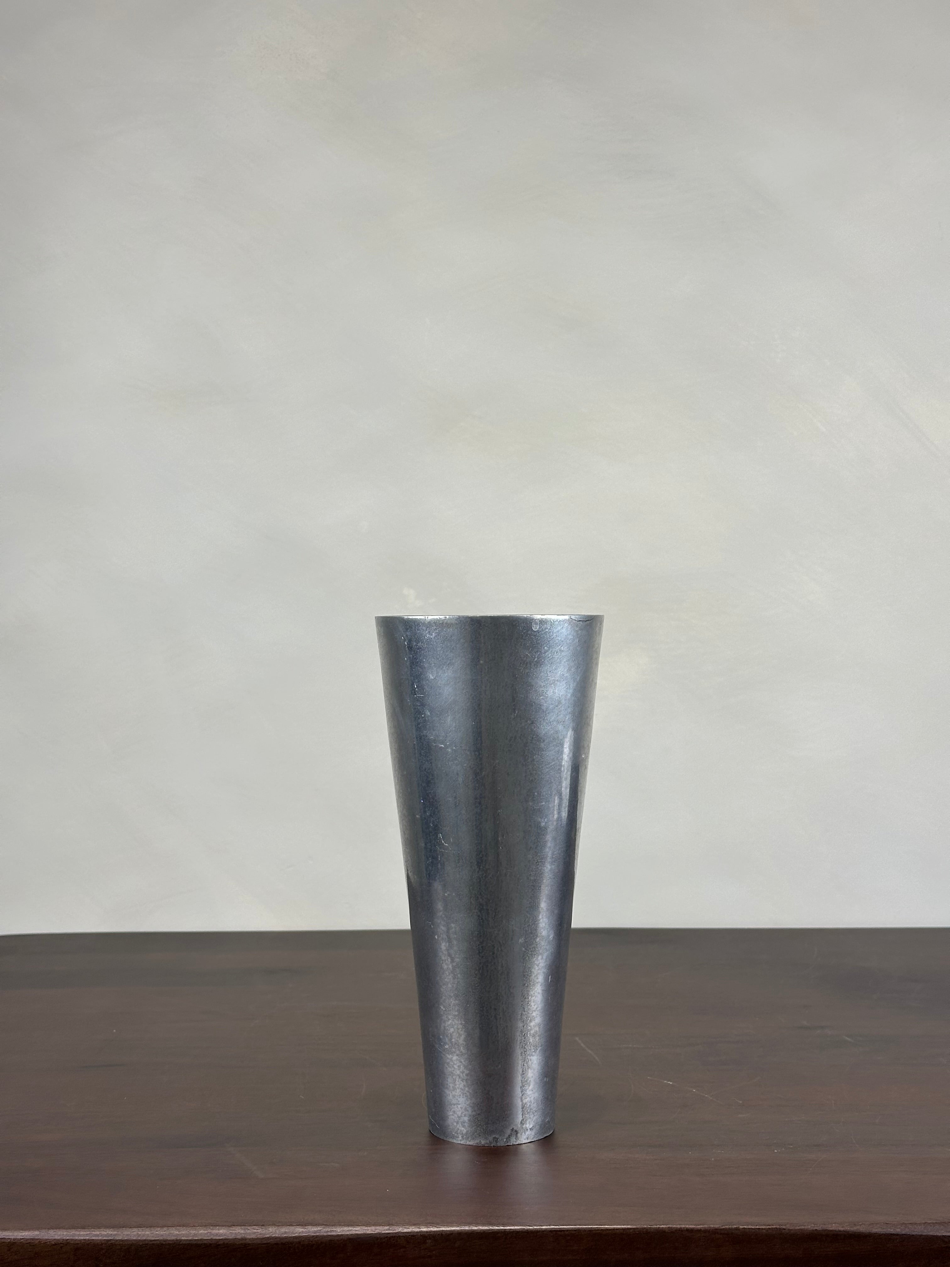 TALL CHROME VASE