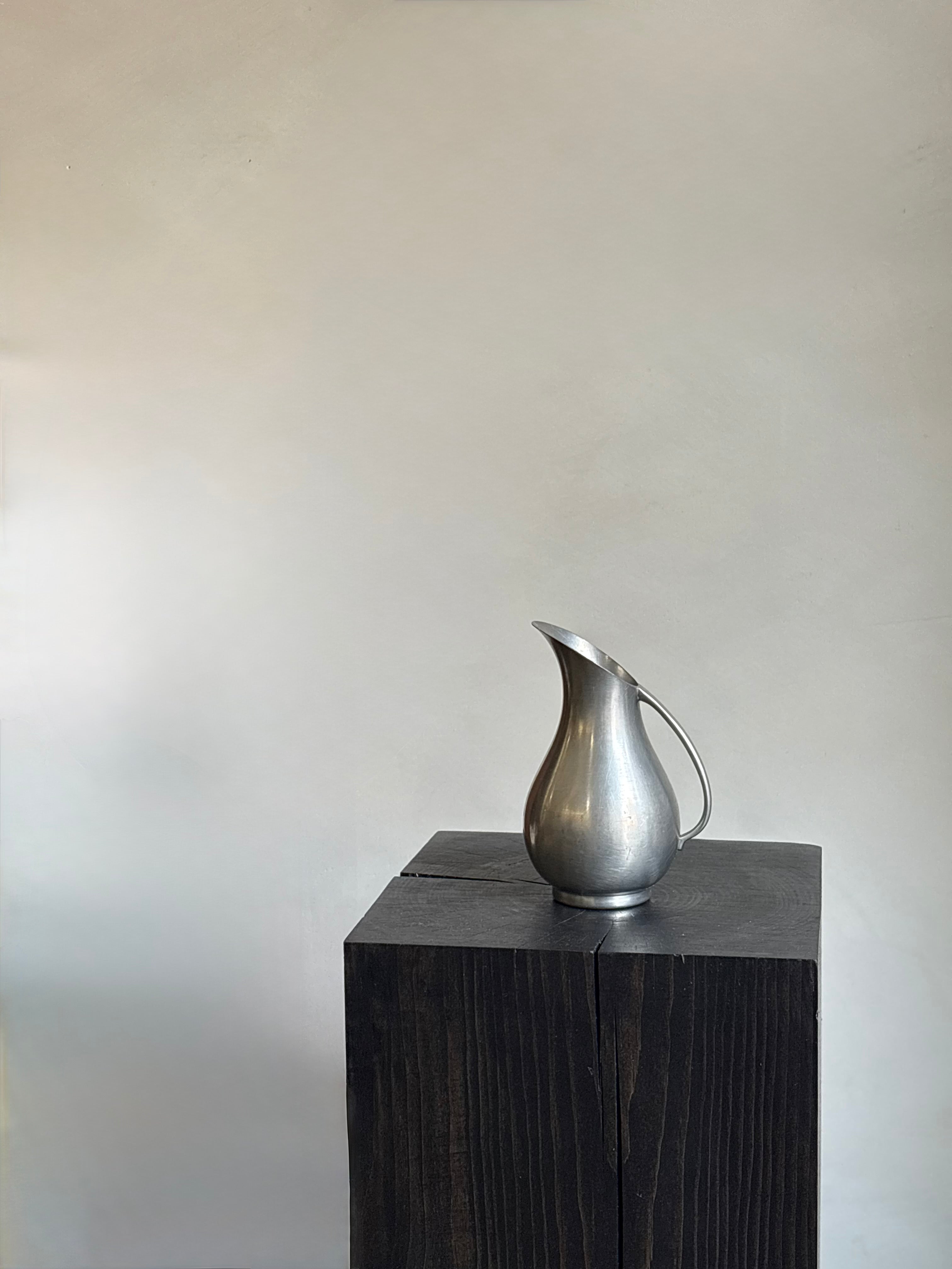 VINTAGE MID-CENTURY MODERN PEWTER PITCHER