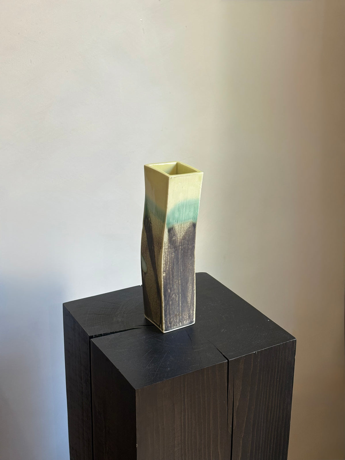 MULTI-TONED RECTANGULAR VASE