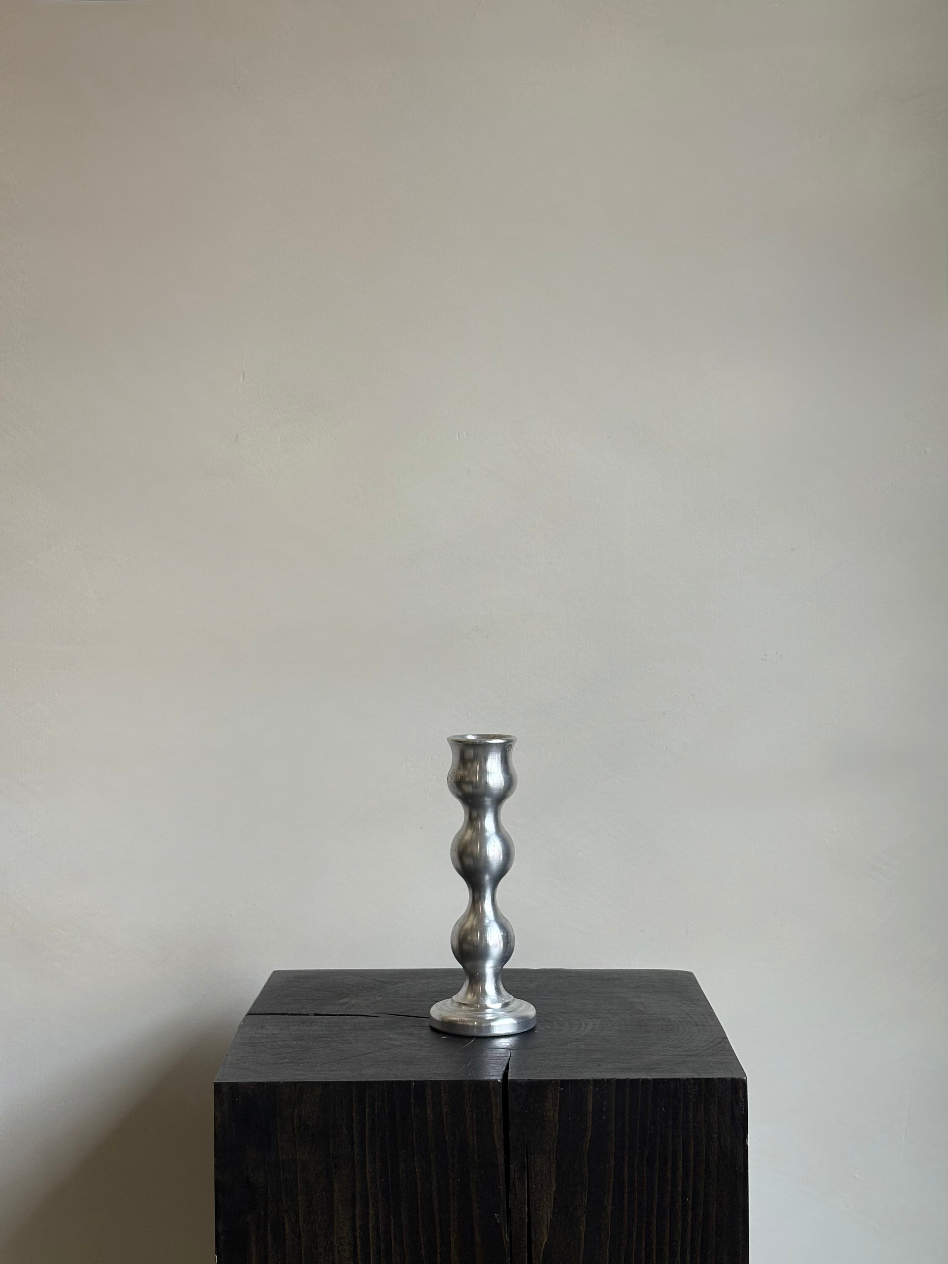 CHROME BUBBLED CANDLE STICK