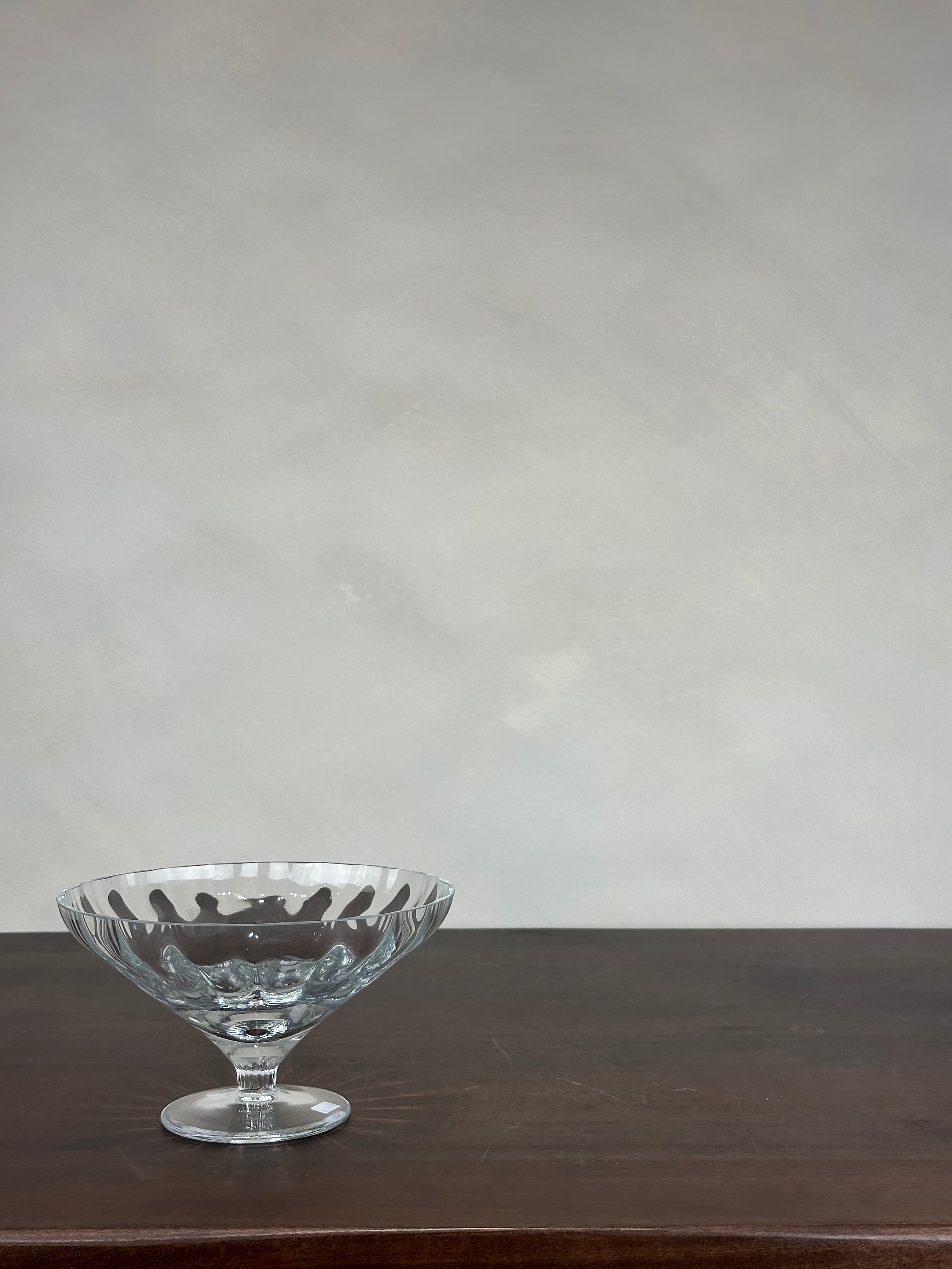 GLASS PEDESTAL BOWL